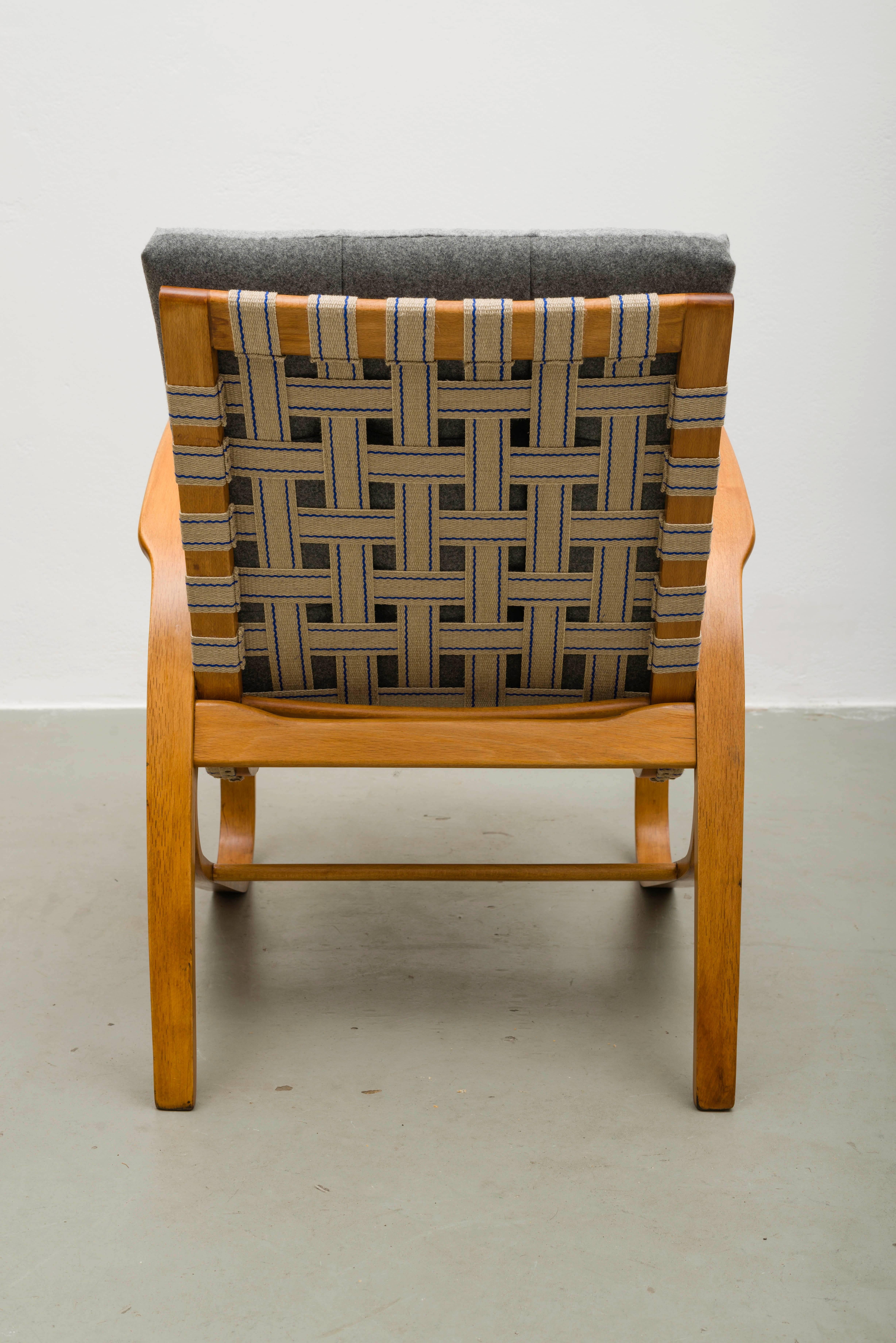 Czech Two Easy Chairs by Jan Vanek with Exclusive 100% Merino Wool