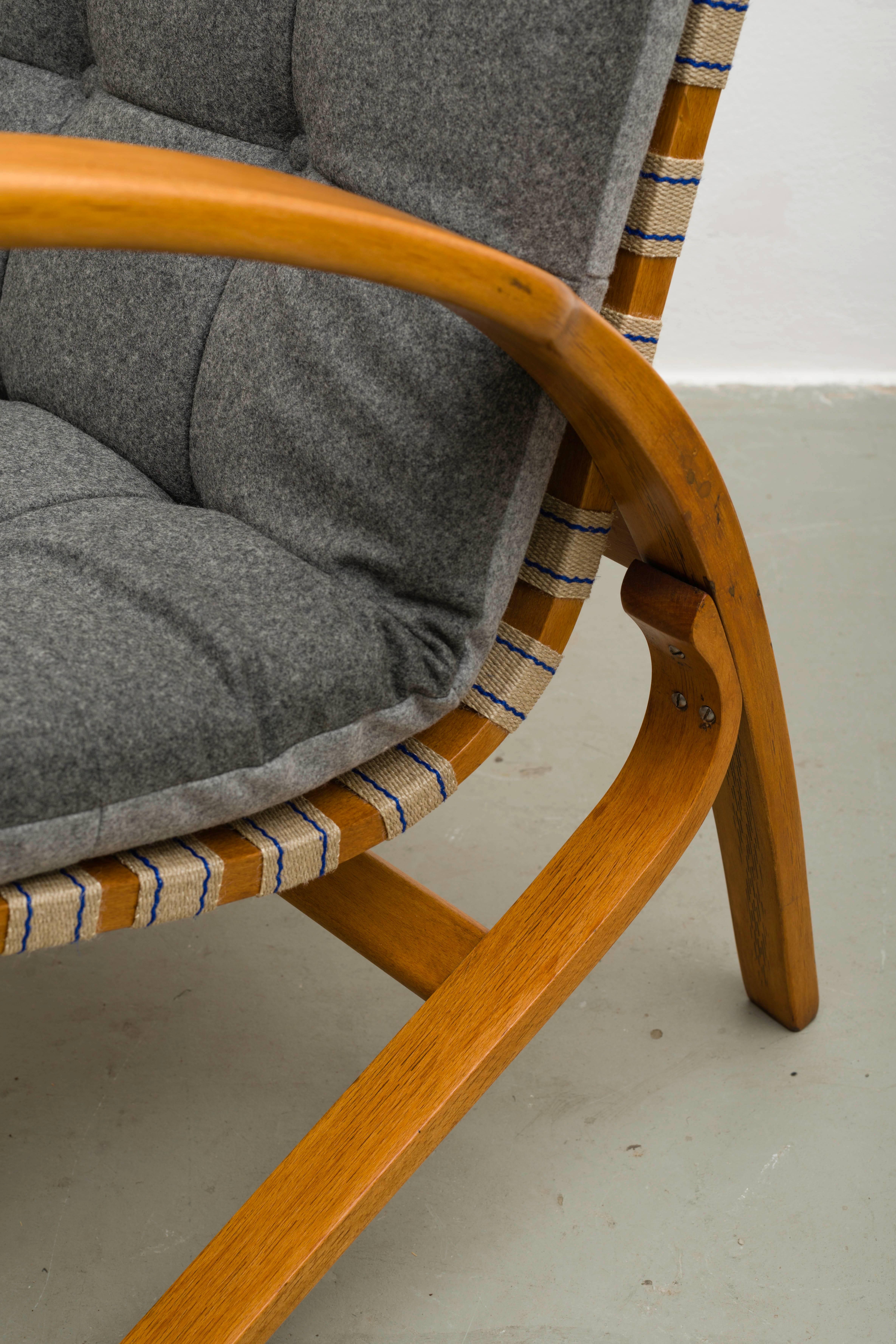 Two Easy Chairs by Jan Vanek with Exclusive 100% Merino Wool 1