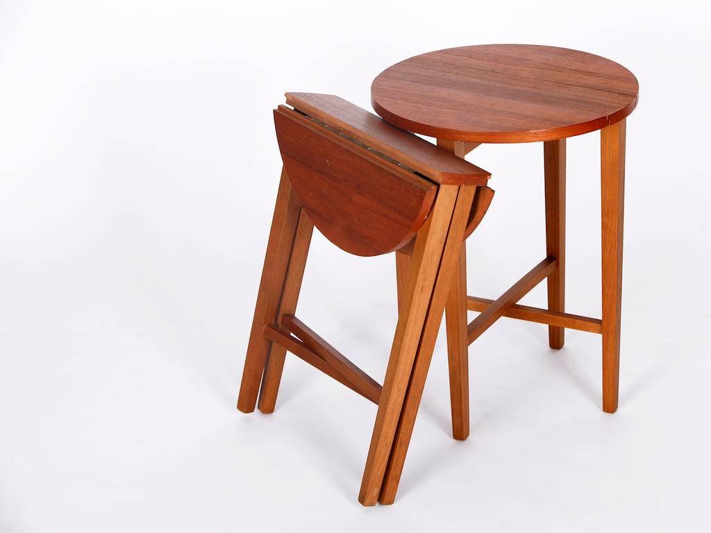Mid-Century Modern Set of Five Mid-Century Nesting Tables, Designed by Poul Hundevad in the 1960s
