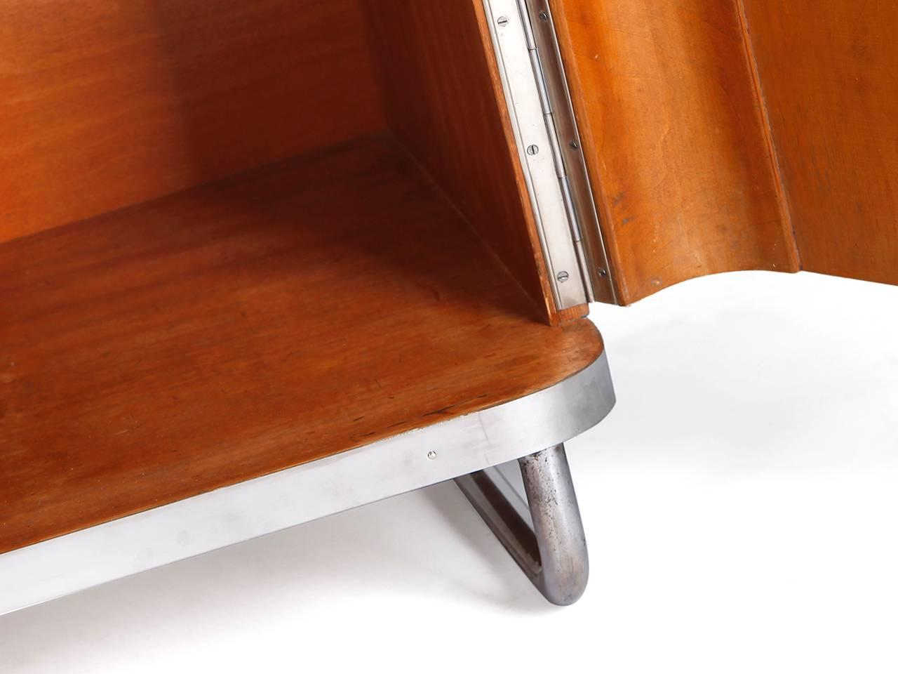 Rare Tubular Steel Sideboard, Czech Bauhaus from the 1930s 3