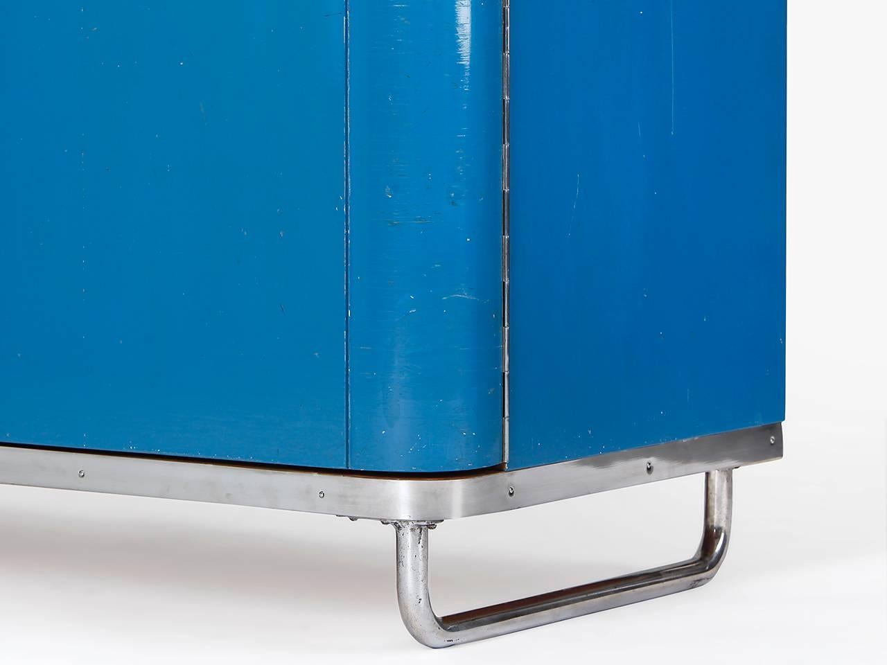 20th Century Rare Tubular Steel Sideboard, Czech Bauhaus from the 1930s