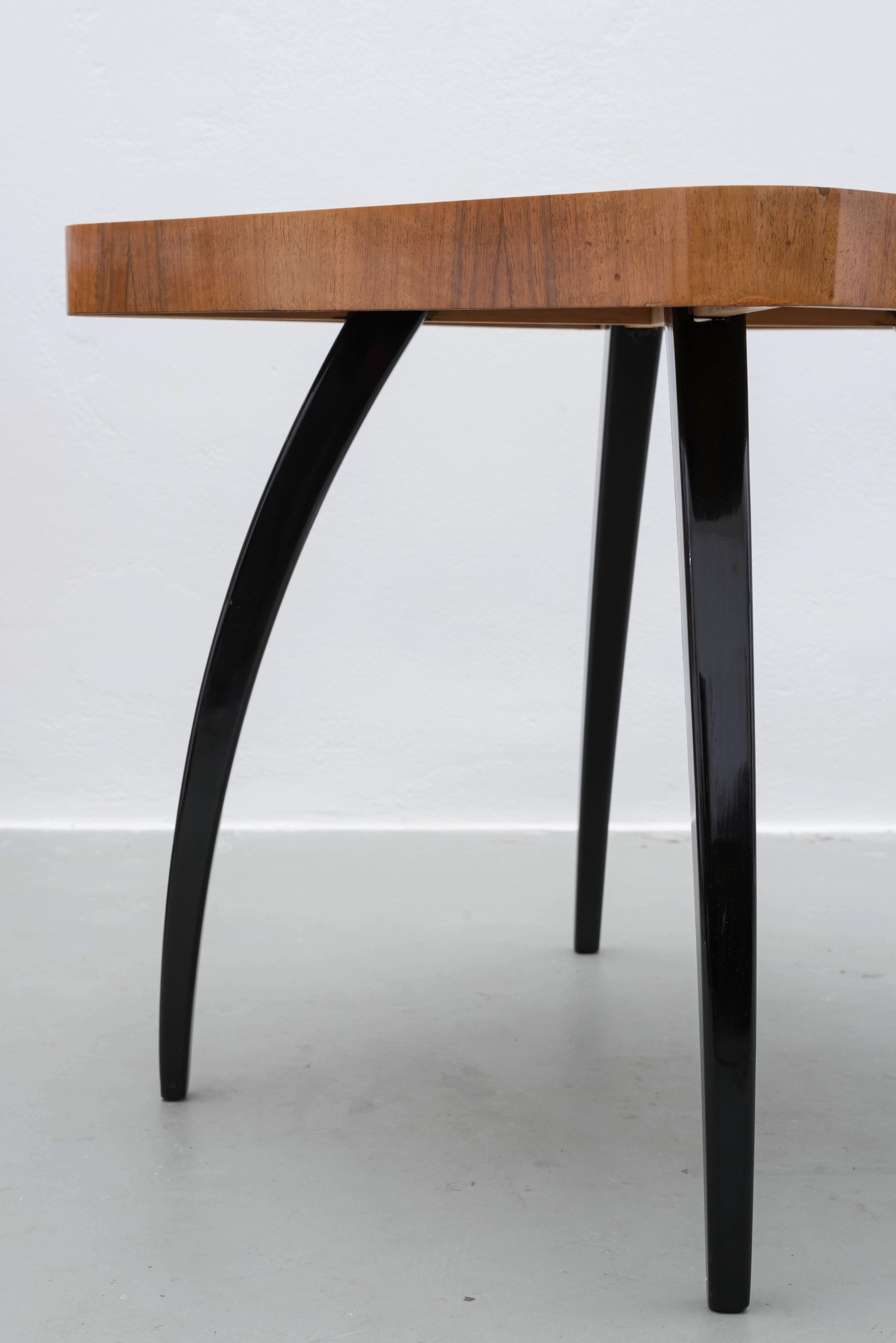 20th Century Model H 259 Art Deco Side Table in Wood by J. Halabala for Spojene UP Zavody