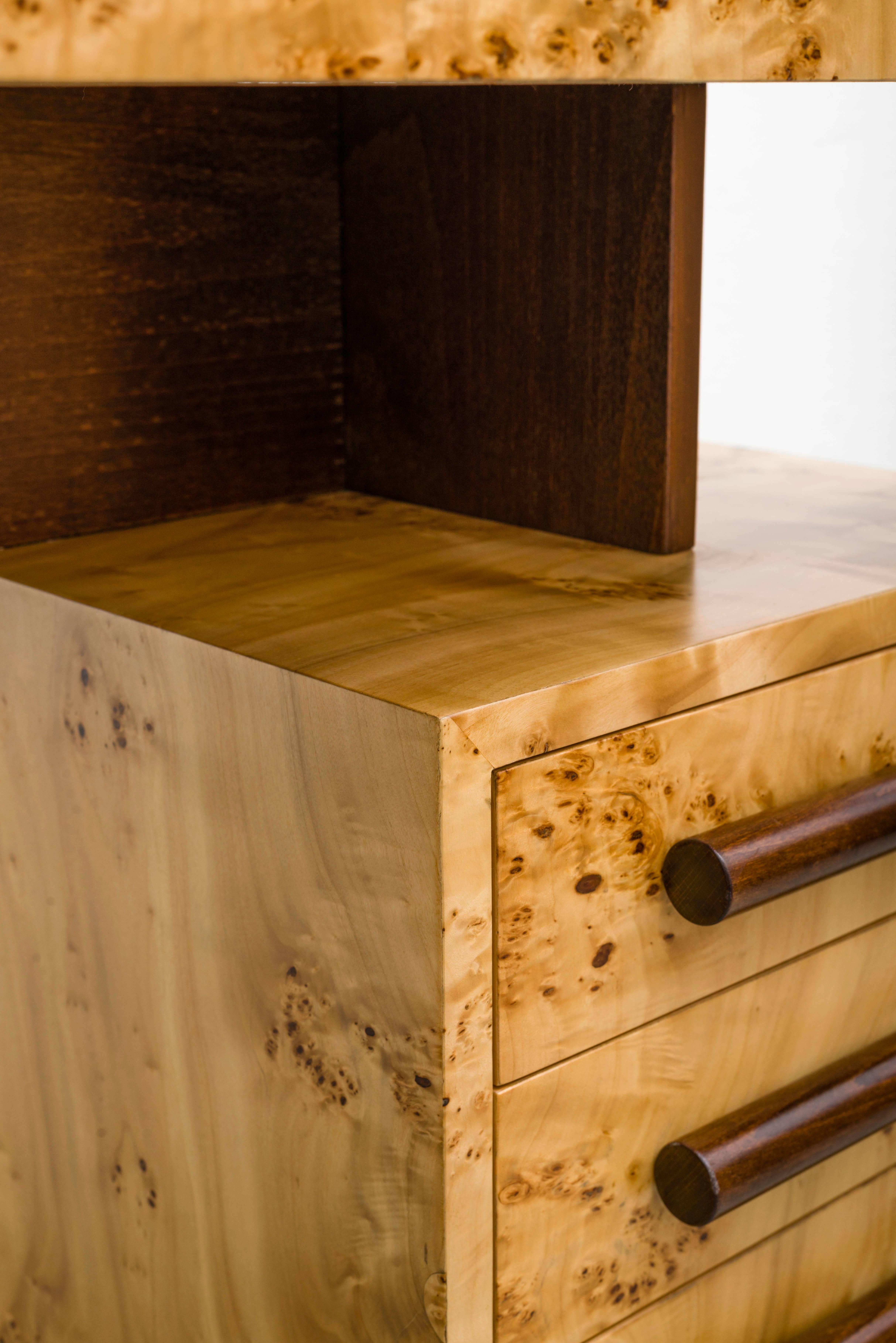 20th Century Mid-Century Freestanding Desk in Veneered Birch, 1950s