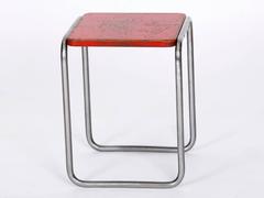 Czech Bauhaus Tubular Steel Stool