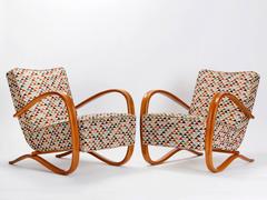 Two Streamline Lounge Chairs H-269 by Jindrich Halabala for Up Zavody