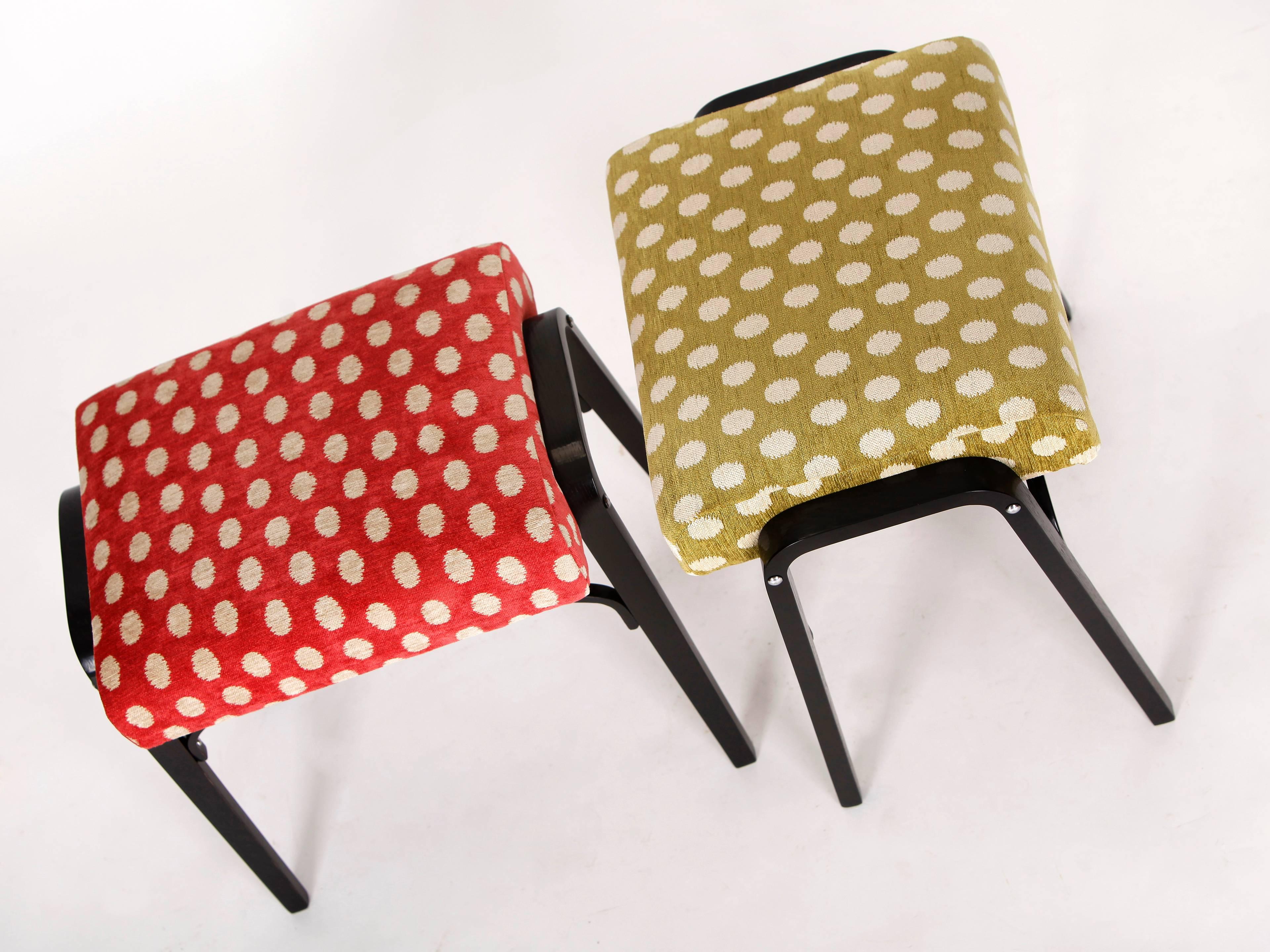 Mid-Century Czech Stools, 1960s, Set of Two In Excellent Condition For Sale In Wien, AT