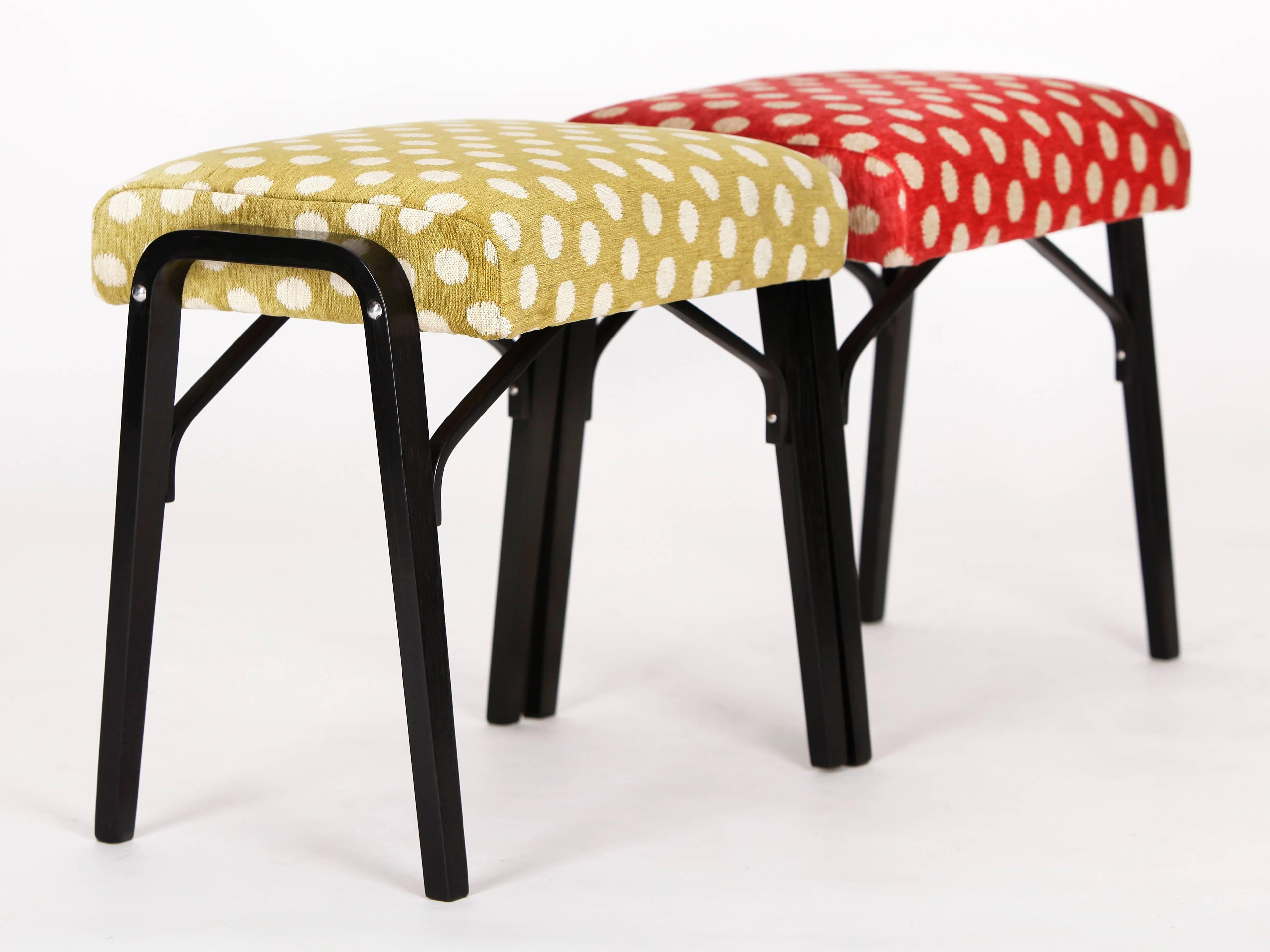 20th Century Mid-Century Czech Stools, 1960s, Set of Two For Sale