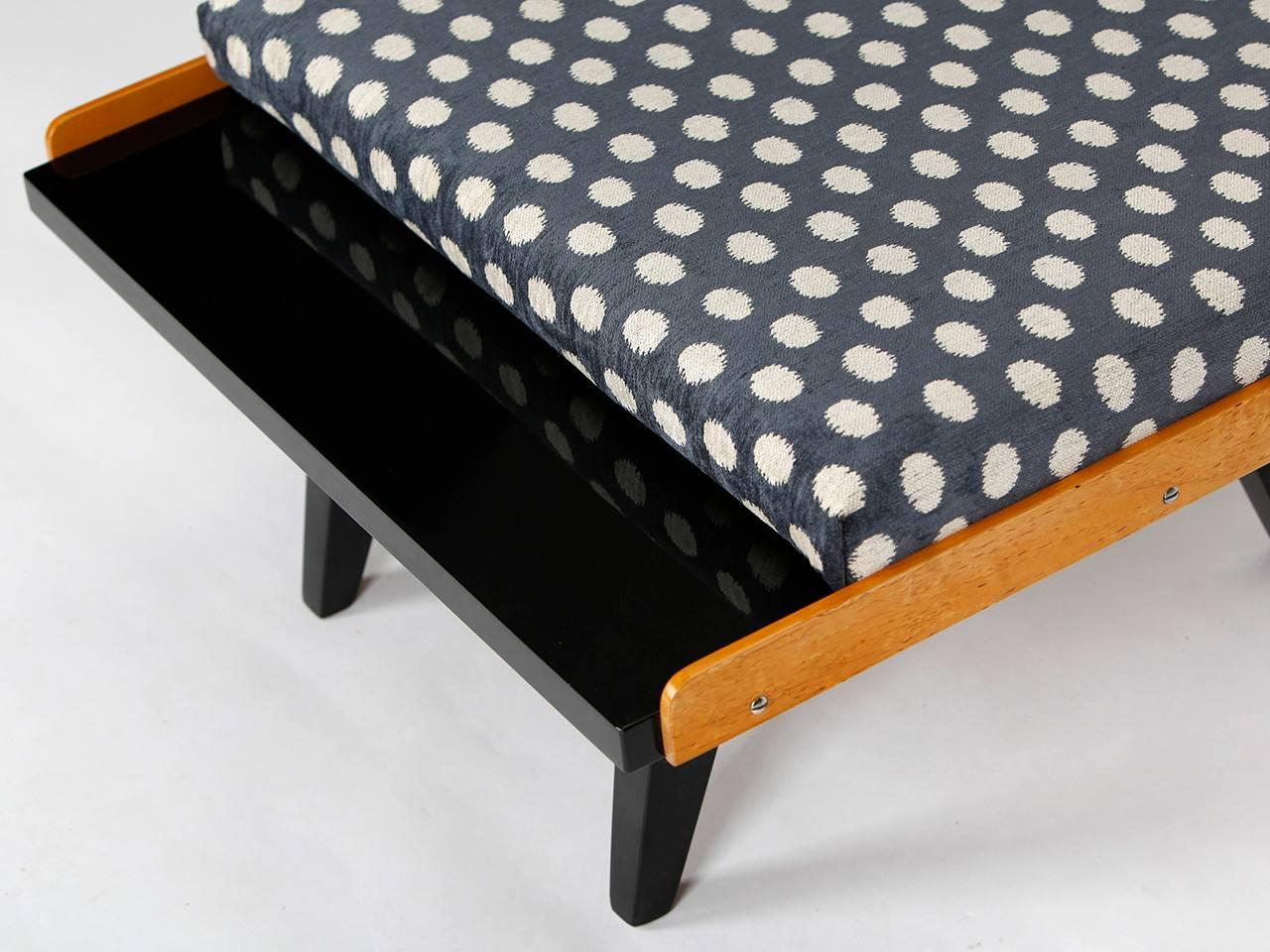 Fabric Coffee Table or Footstool from Tatra, 1960s For Sale