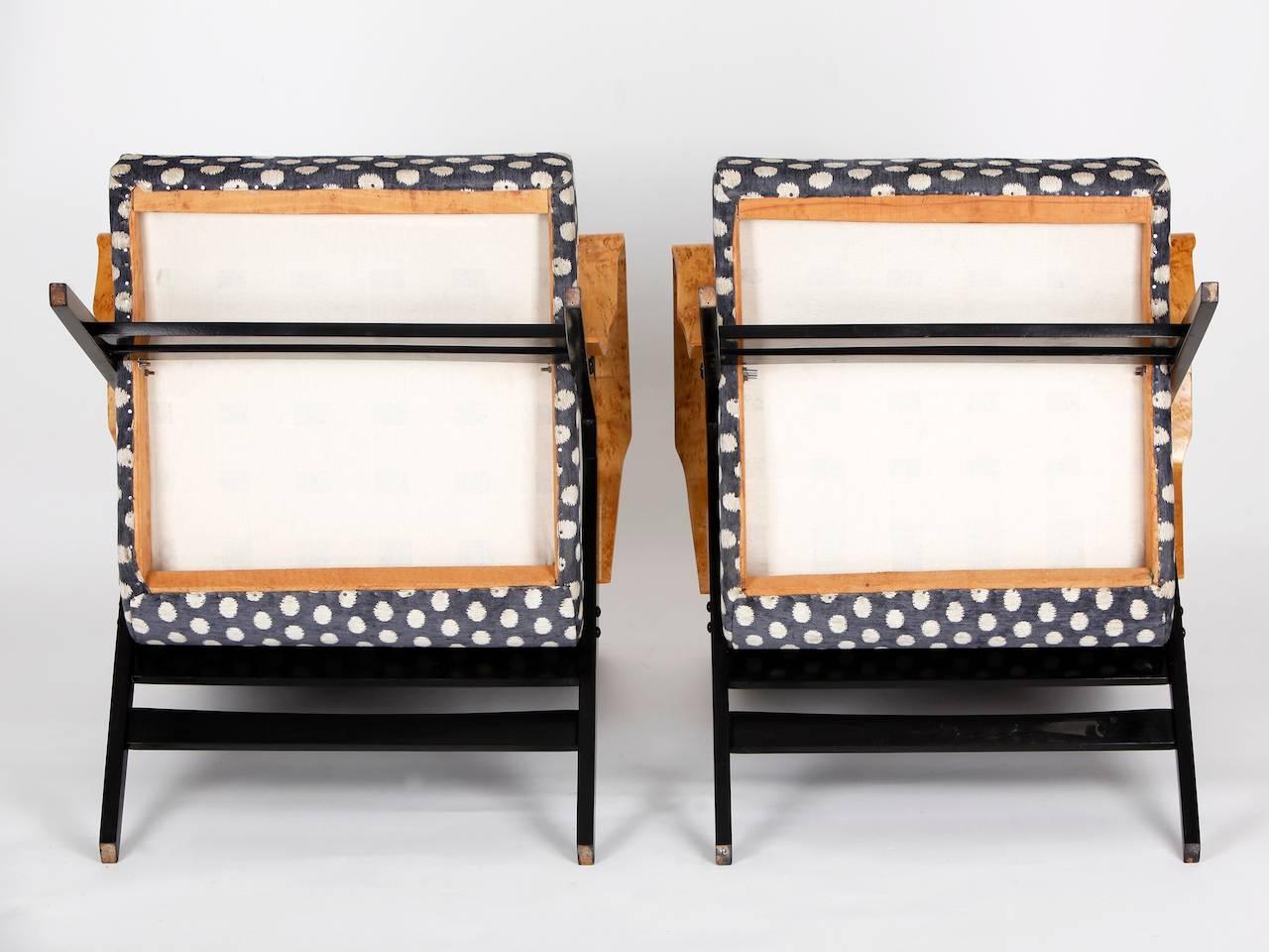 Fabric Mid-Century Armchairs from Tatra, 1960s, Set of Two