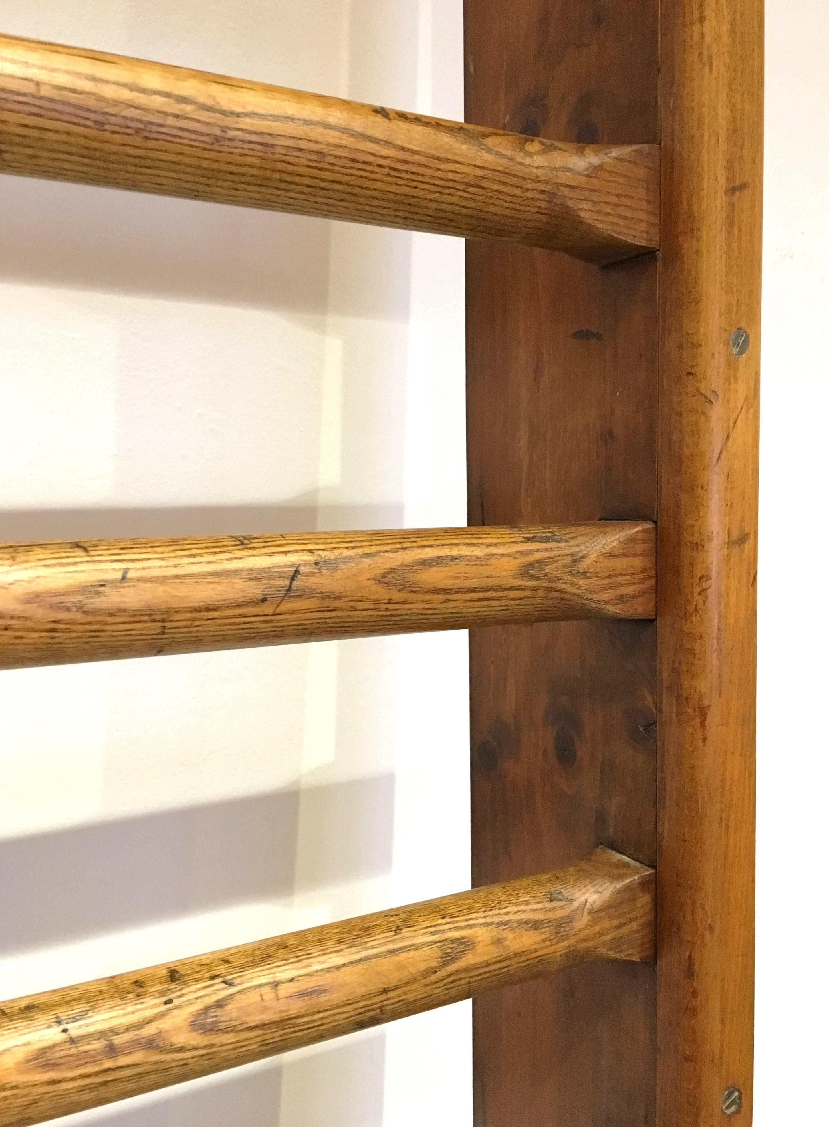 Restored Wooden Wall Bars, 1930s In Good Condition In Wien, AT