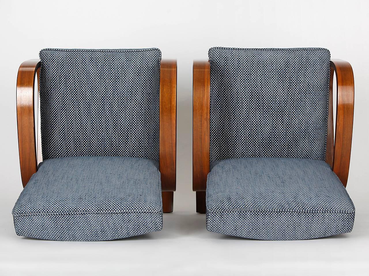 20th Century Cantilever Lounge Chairs by Miroslav Navratil for Up Zavody, 1950s, Set of Two