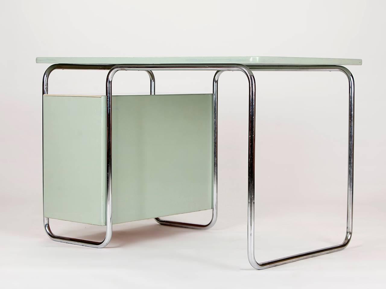 Tubular Steel Desk from Vichy & Co., 1930s In Good Condition In Wien, AT
