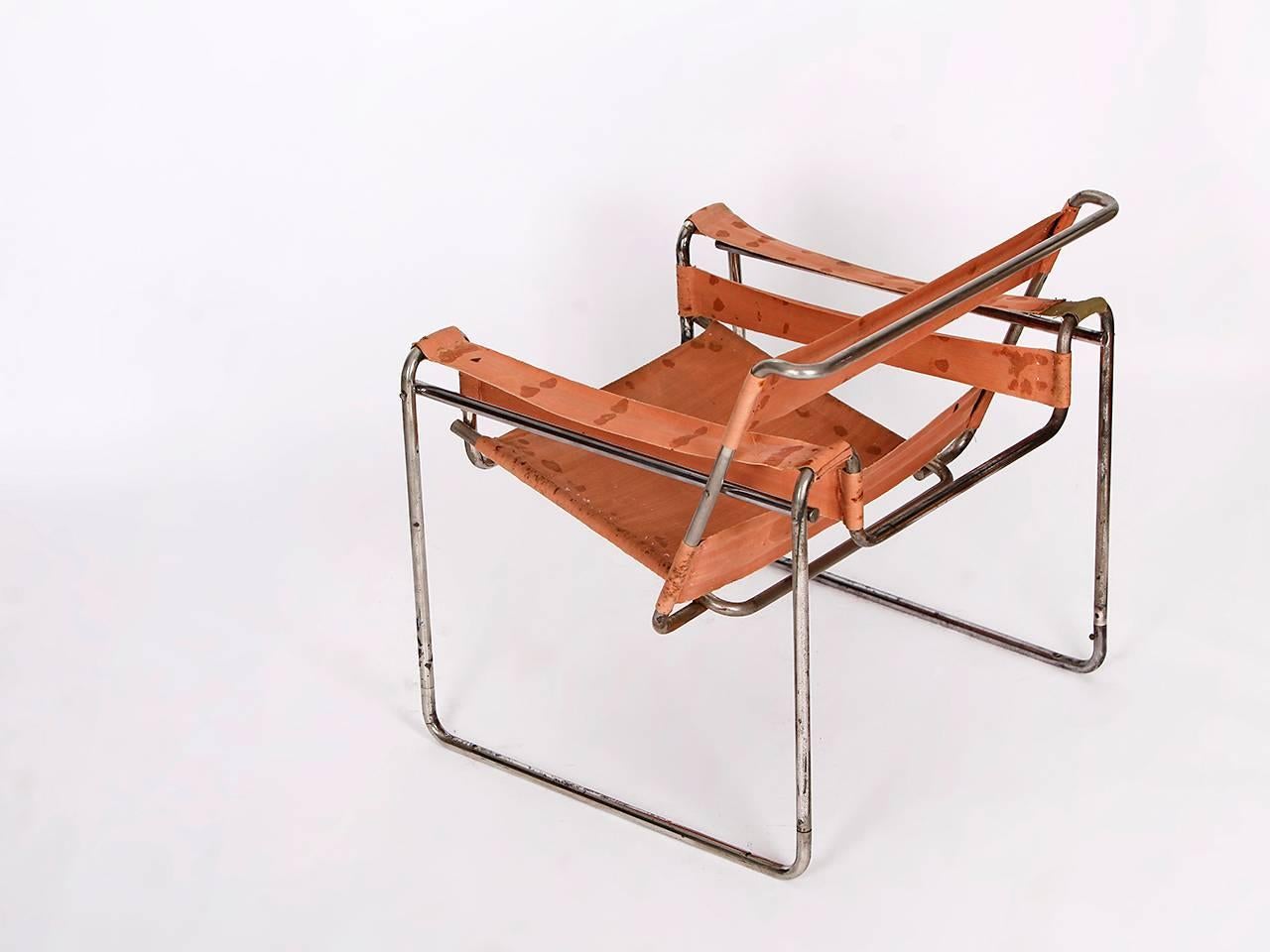 Art Deco Wassily Chair by Marcel Breuer for Thonet France, 1920s