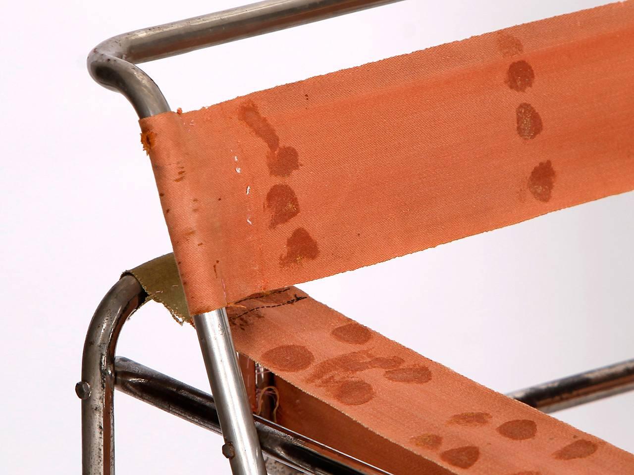 Wassily Chair by Marcel Breuer for Thonet France, 1920s In Fair Condition In Wien, AT