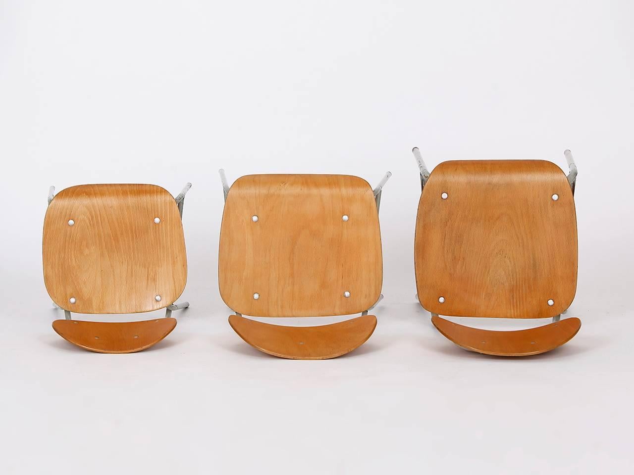 Czech Children's Chairs, 1960s, Set of Three For Sale