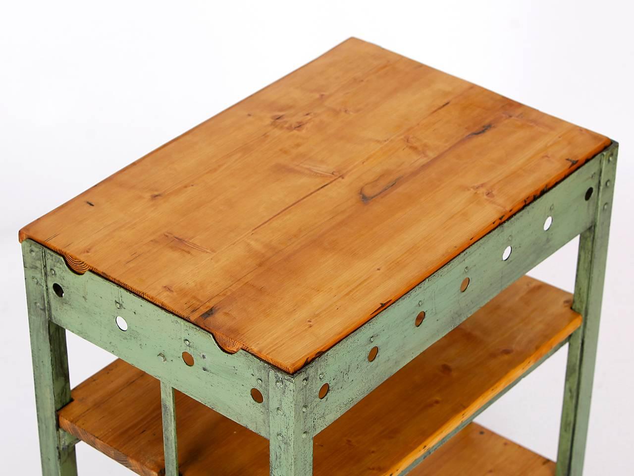 Metal Industrial Table, 1940s