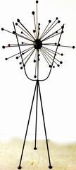 Mid-Century Modern Atomic Burst Tripod Floor Sculpture