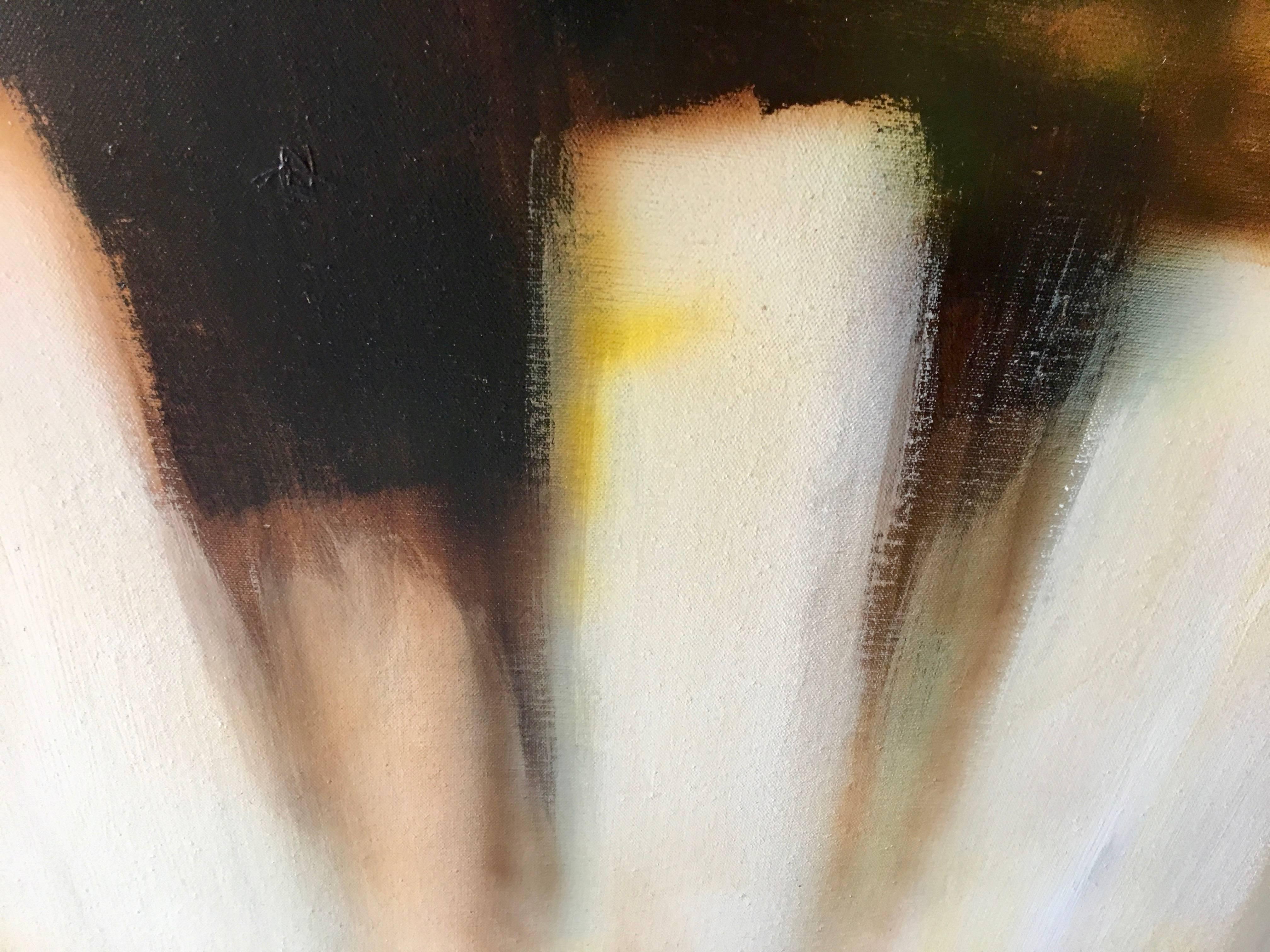 Mid-Century Modern Abstract Oil-on-Canvas Painting by Robert Lawson For Sale 1