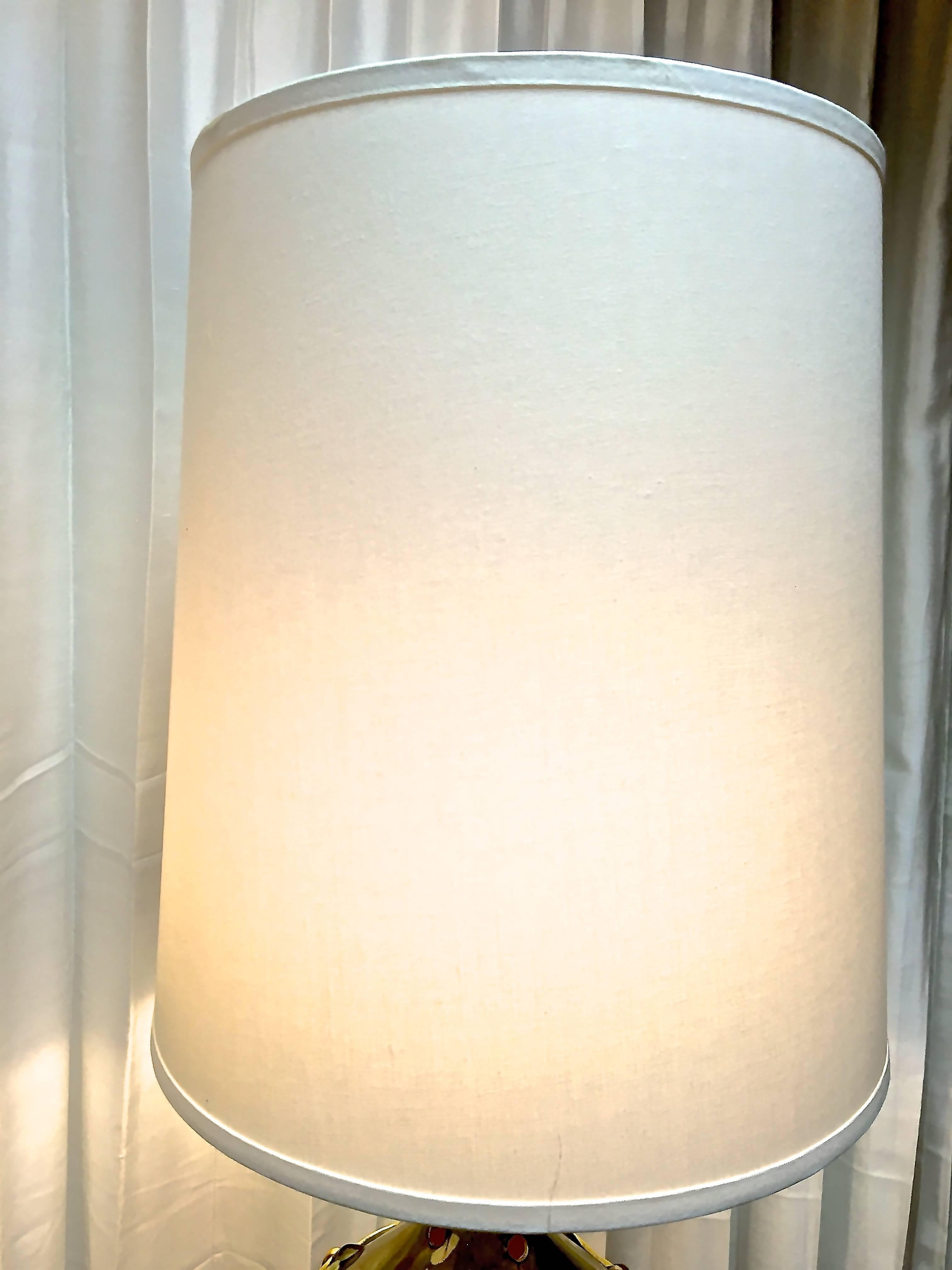 Mid-20th Century Mid-Century Modern Ceramic Lattice Lamps