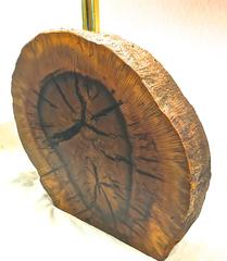 Pair of Live-Edge Reclaimed California Black Walnut Table Lamps