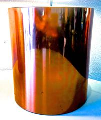 George Kovacs Pair of Copper Drum Table Lamps with Custom Shades