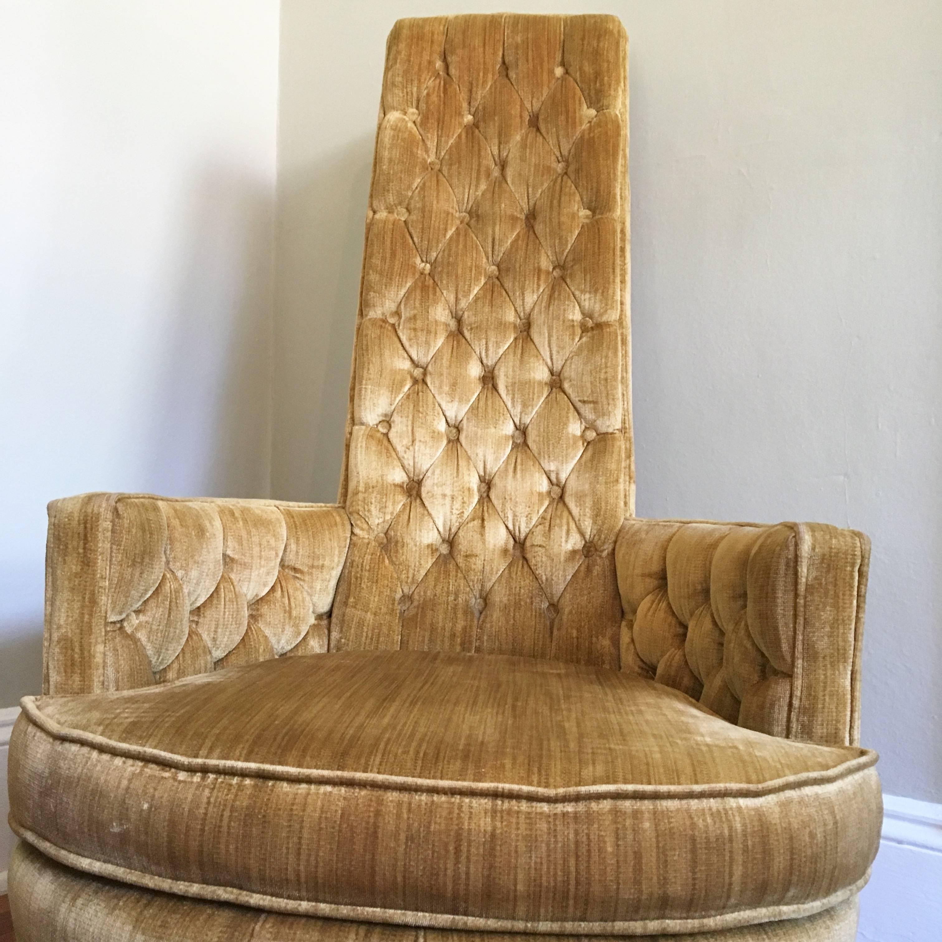 vintage high back chair