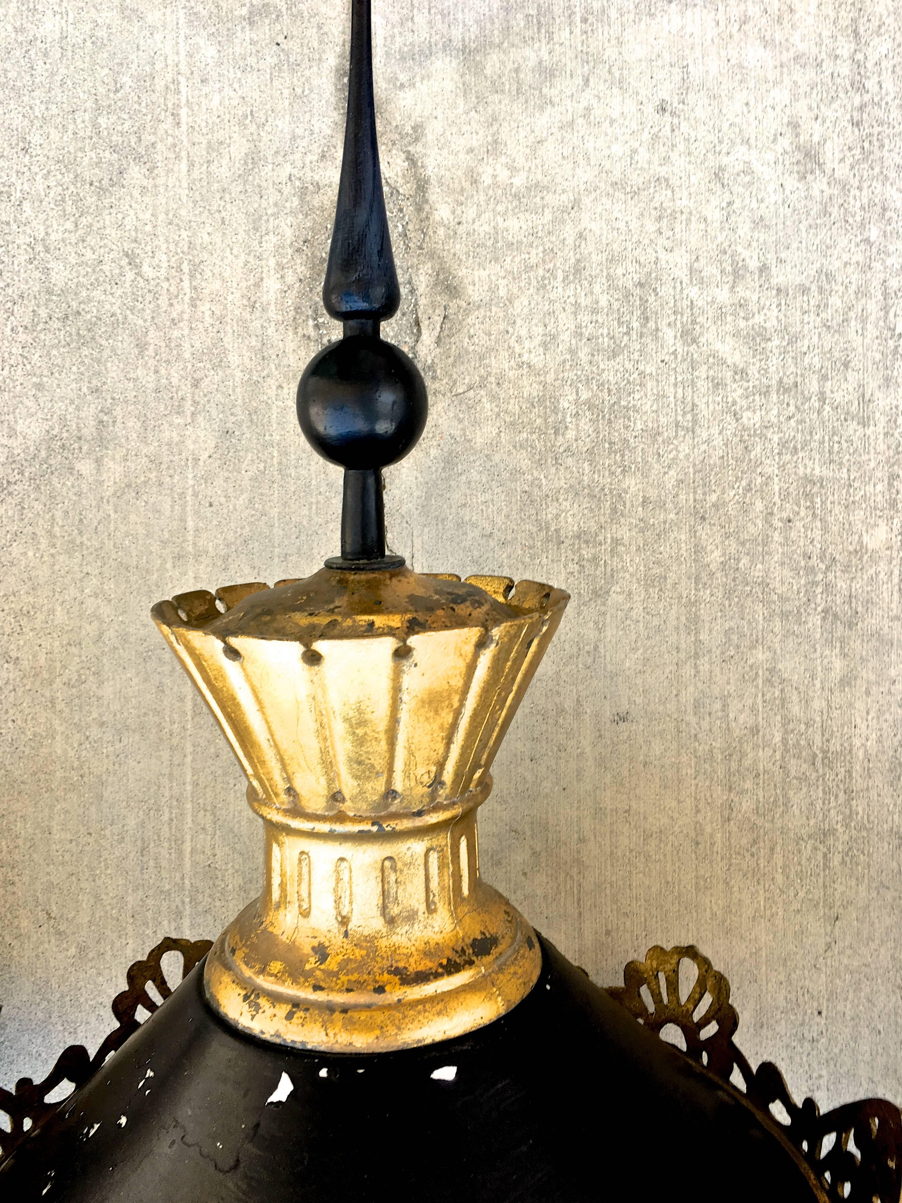 Brass Regency Antique Post Lanterns in Metal & Glass w/Candelabra Lights, Set of Four