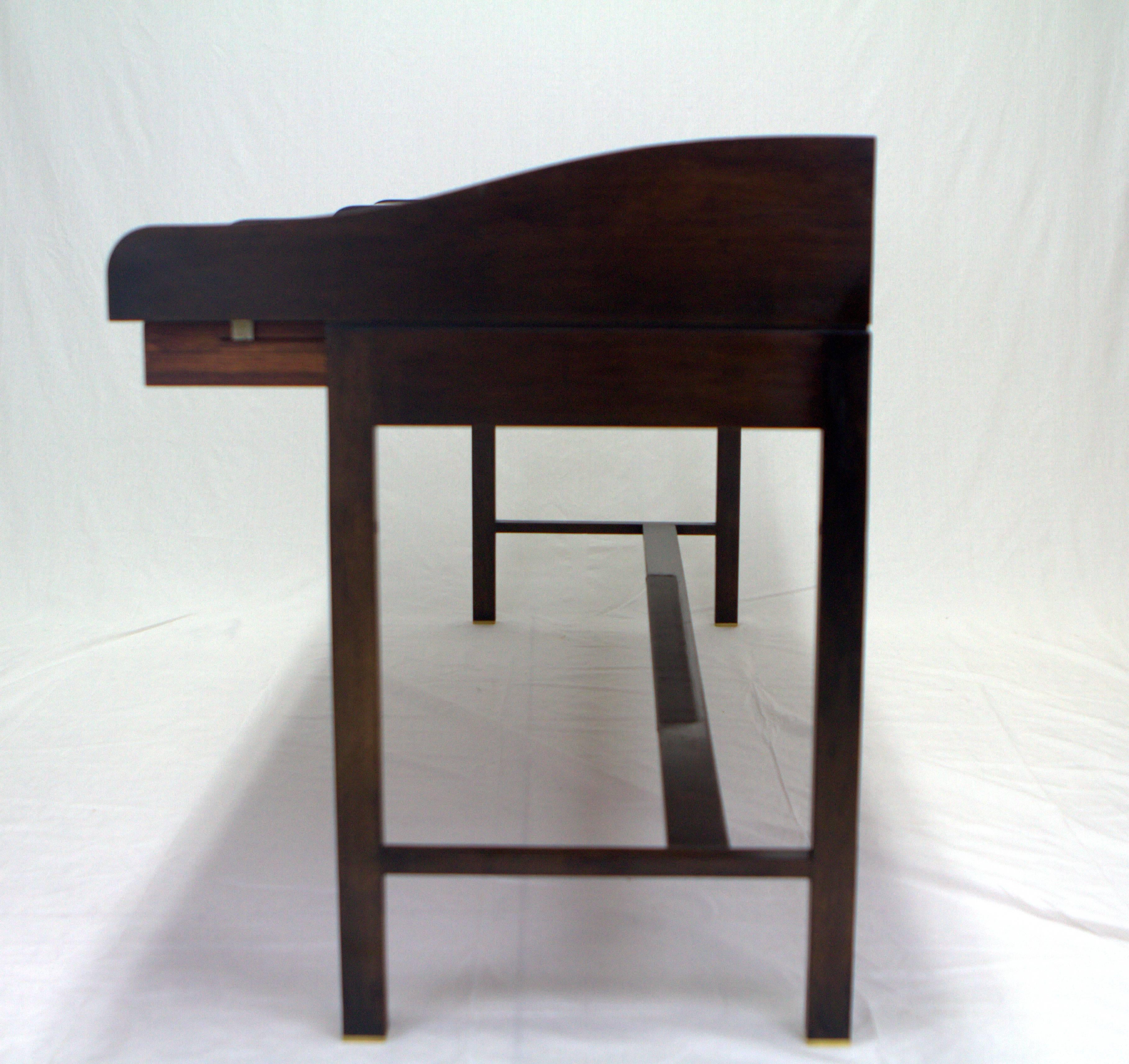 Edward Wormley Executive Rosewood Roll-Top Partners Desk for Dunbar In Good Condition In Chicago, IL