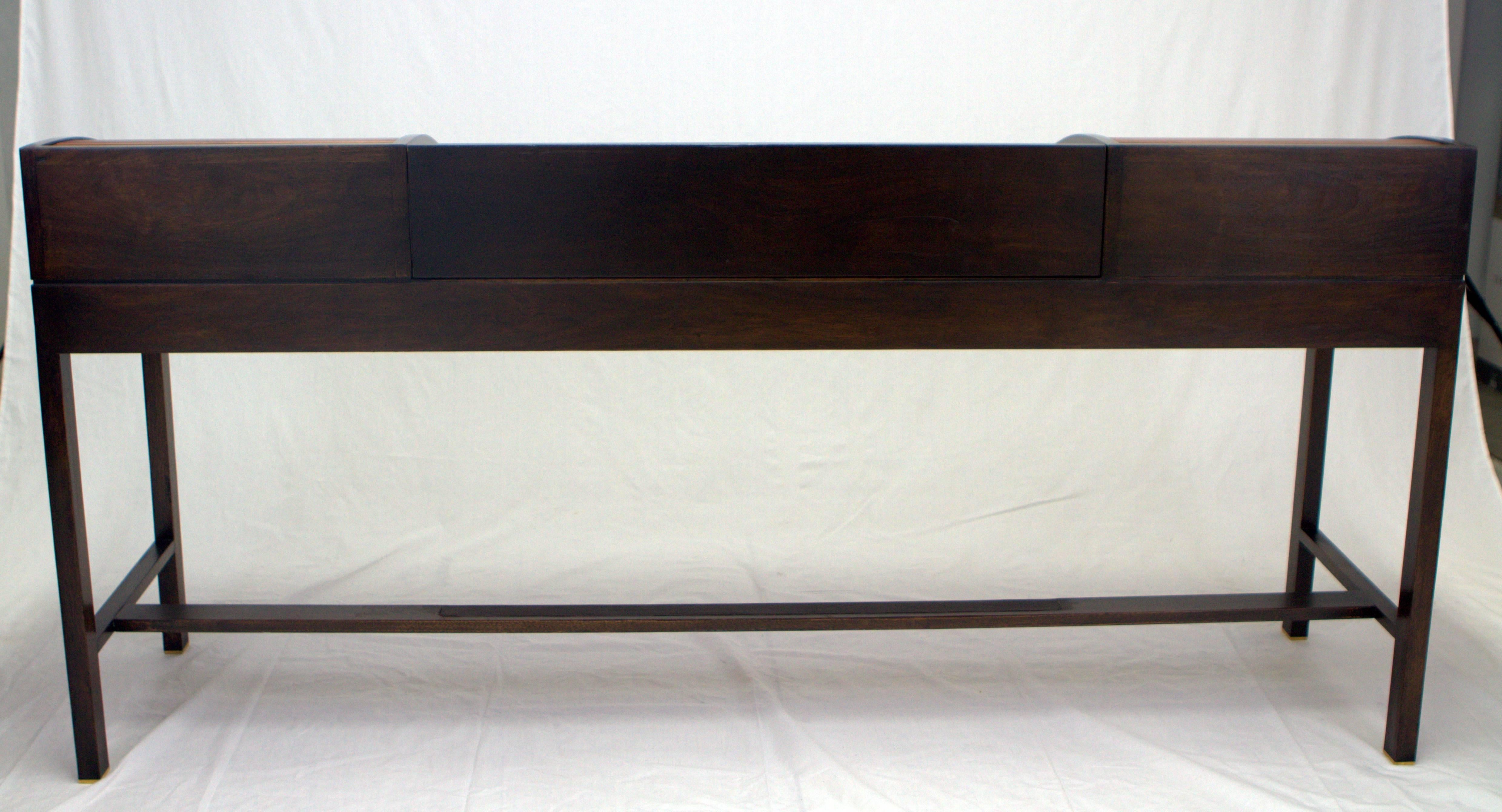 Mid-20th Century Edward Wormley Executive Rosewood Roll-Top Partners Desk for Dunbar