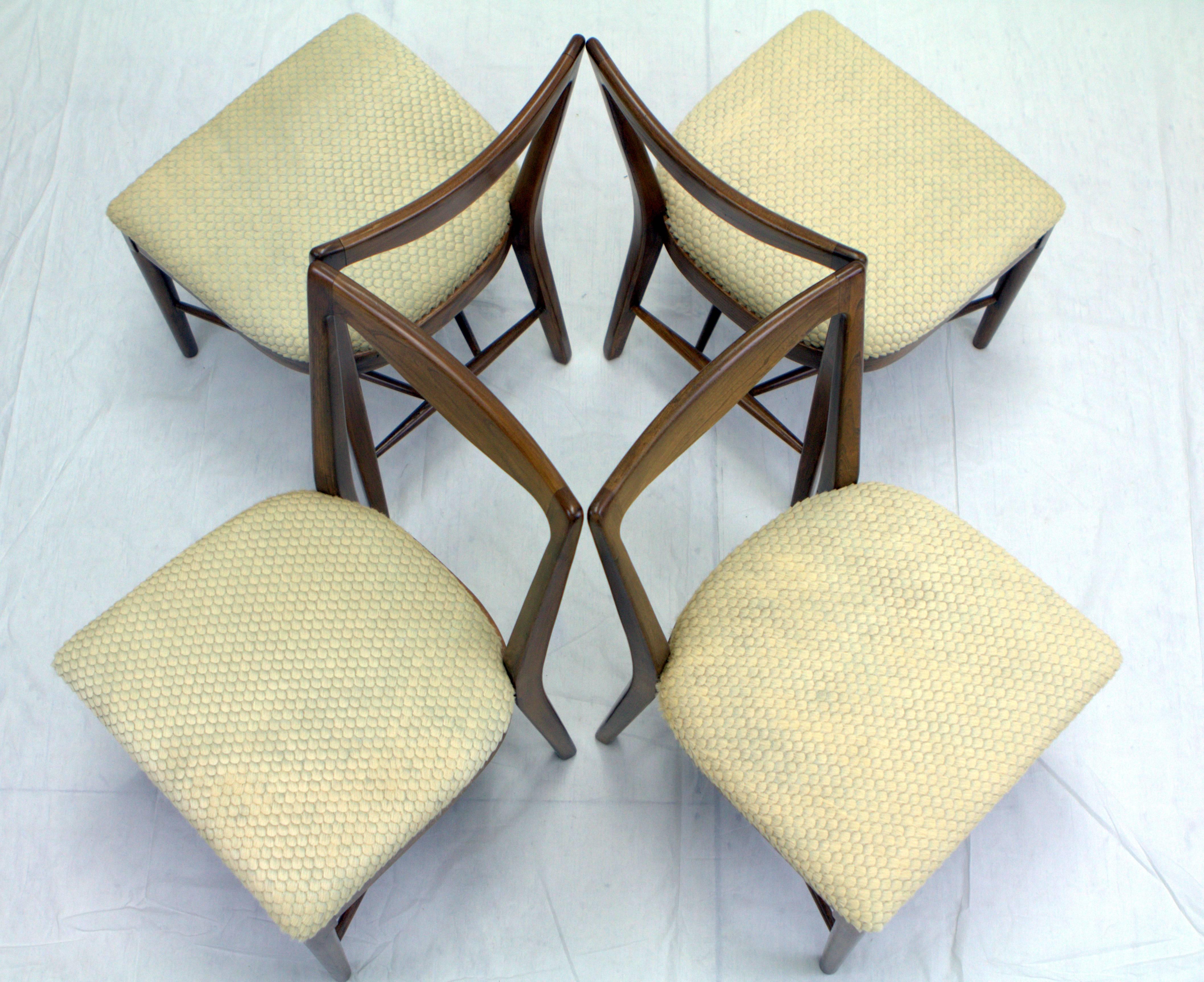 italian walnut dining chairs