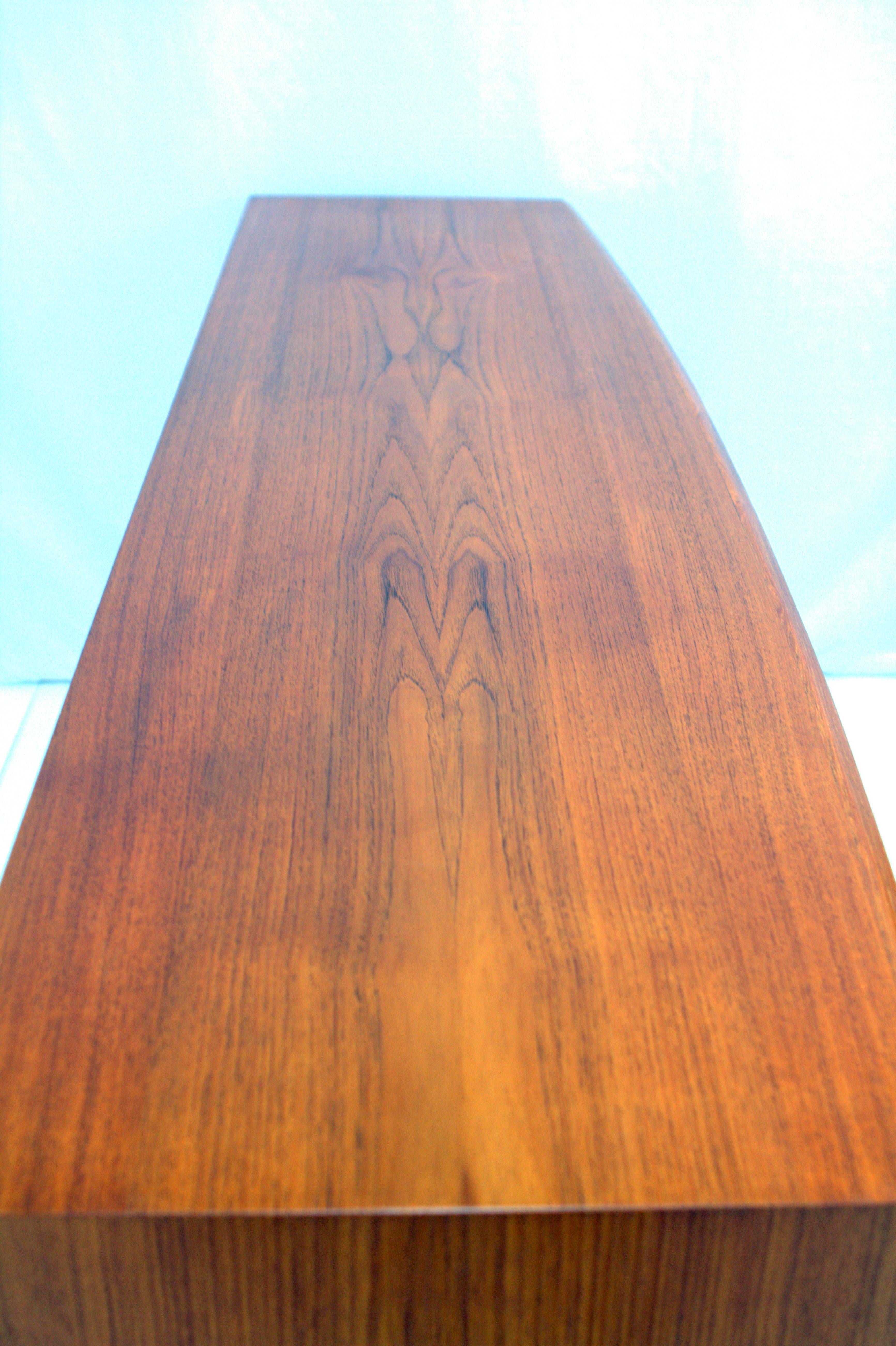 Arne Vodder Bowfront Teak Credenza for H.P. Hansen For Sale 4