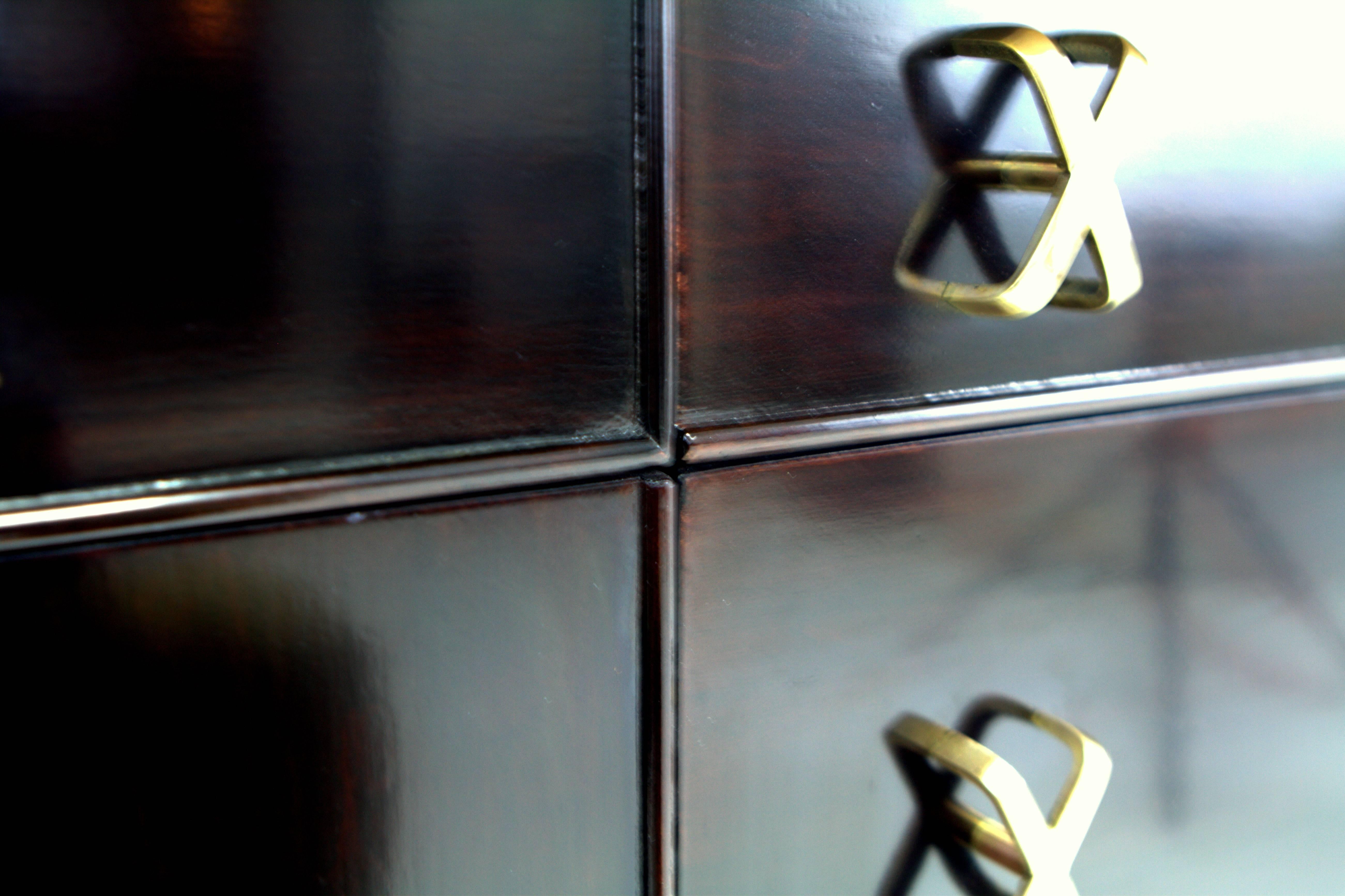 Paul Frankl Cork Top Mahogany Credenza/Sideboard for Johnson Furniture Company In Good Condition In Chicago, IL