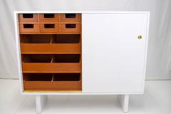 White Lacquered Wardrobe Cabinet by James Wylie for Widdicomb