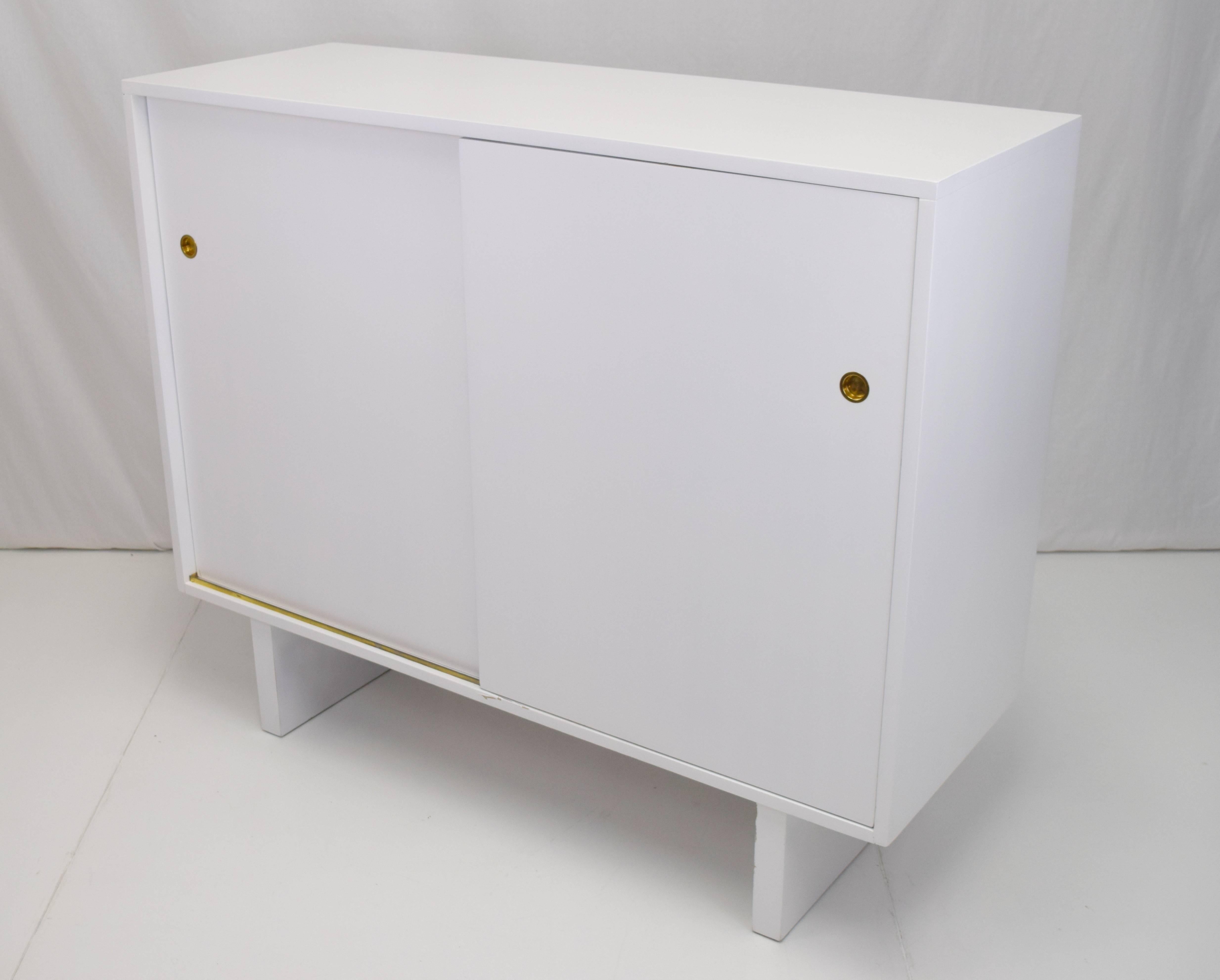 American White Lacquered Wardrobe Cabinet by James Wylie for Widdicomb   For Sale