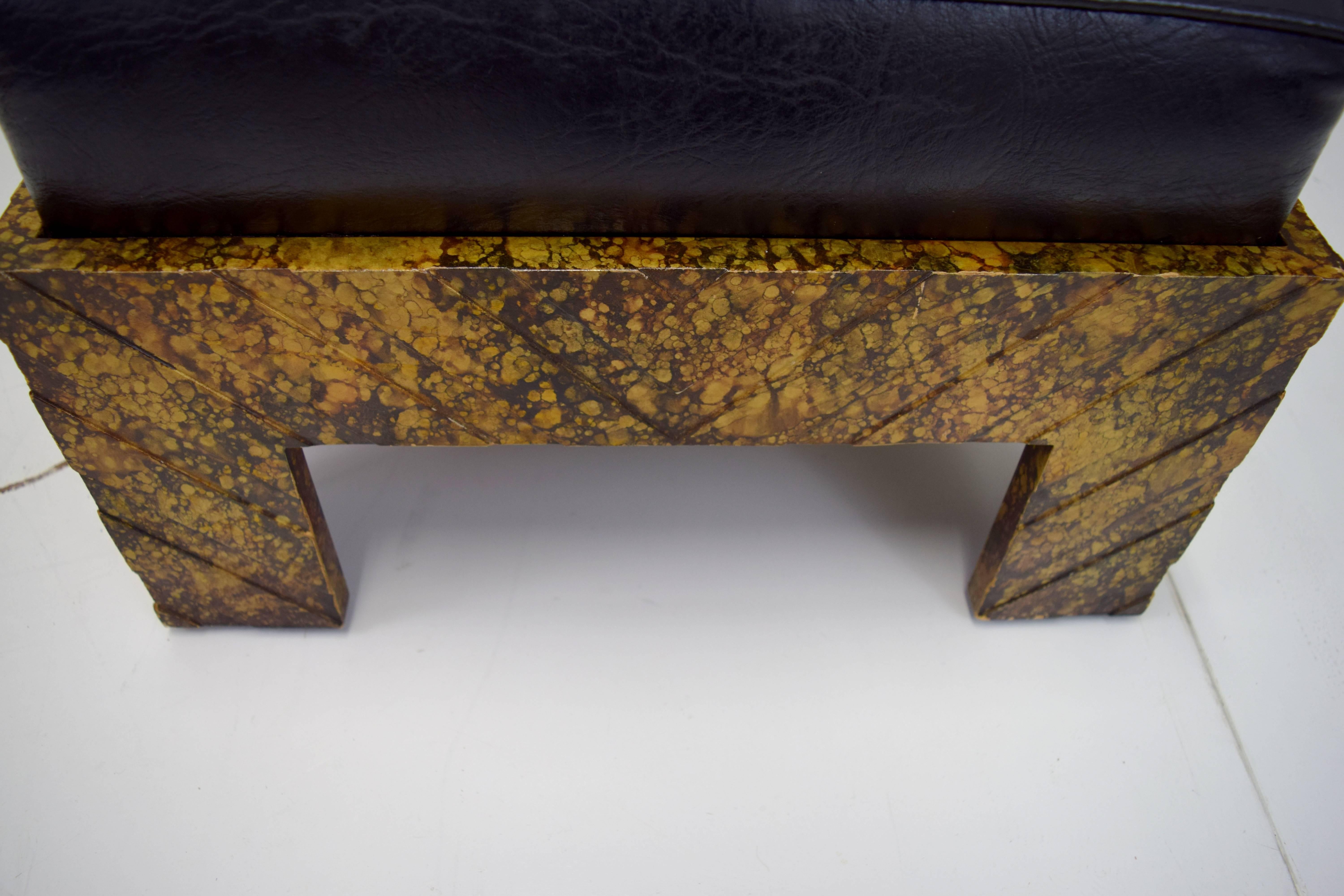 Mid-20th Century Pair of Phyllis Morris Oil Drop Finish End Tables with Nesting Ottomans