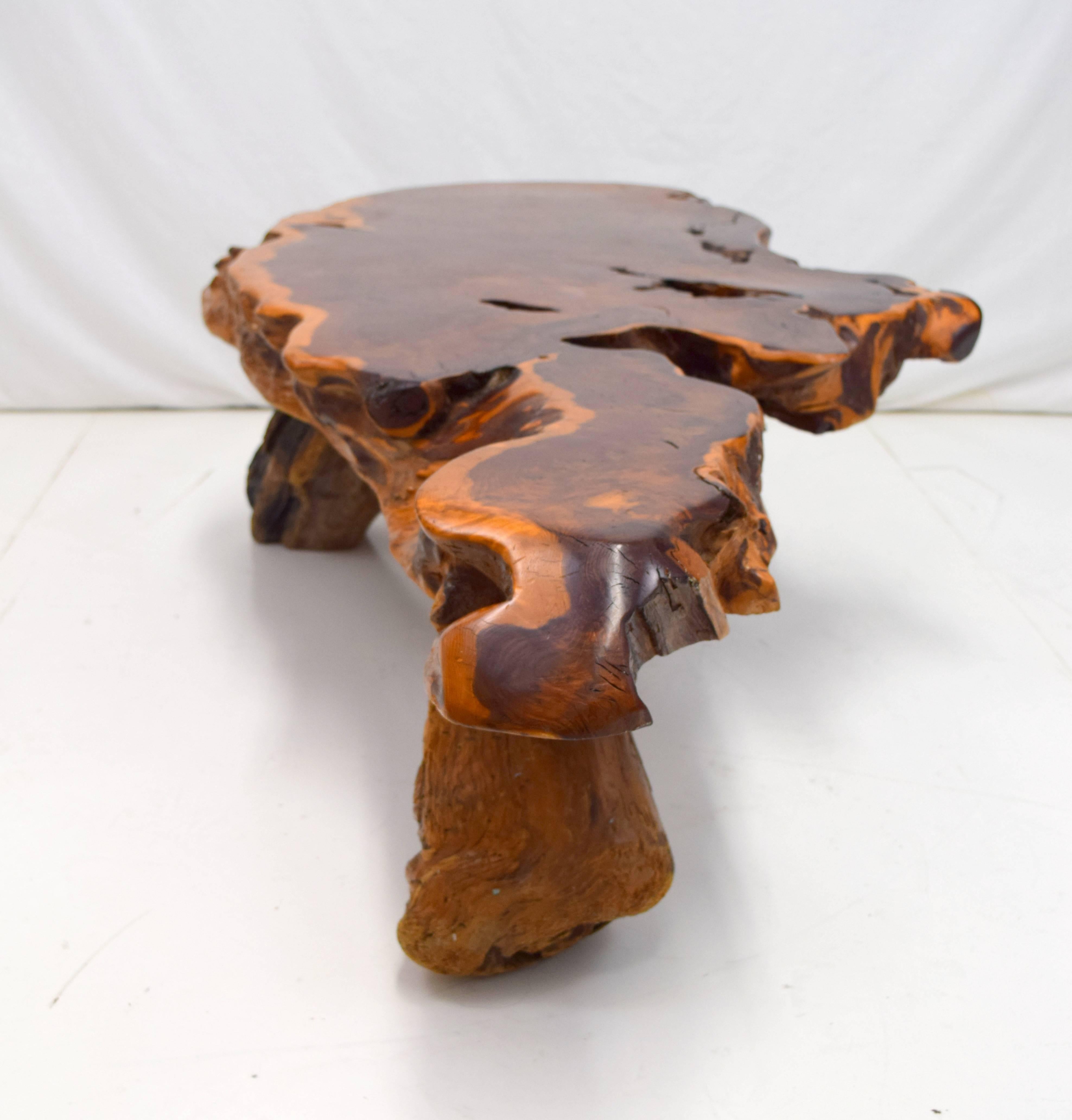 Unknown Organic Walnut Slab Free-Form Coffee Table