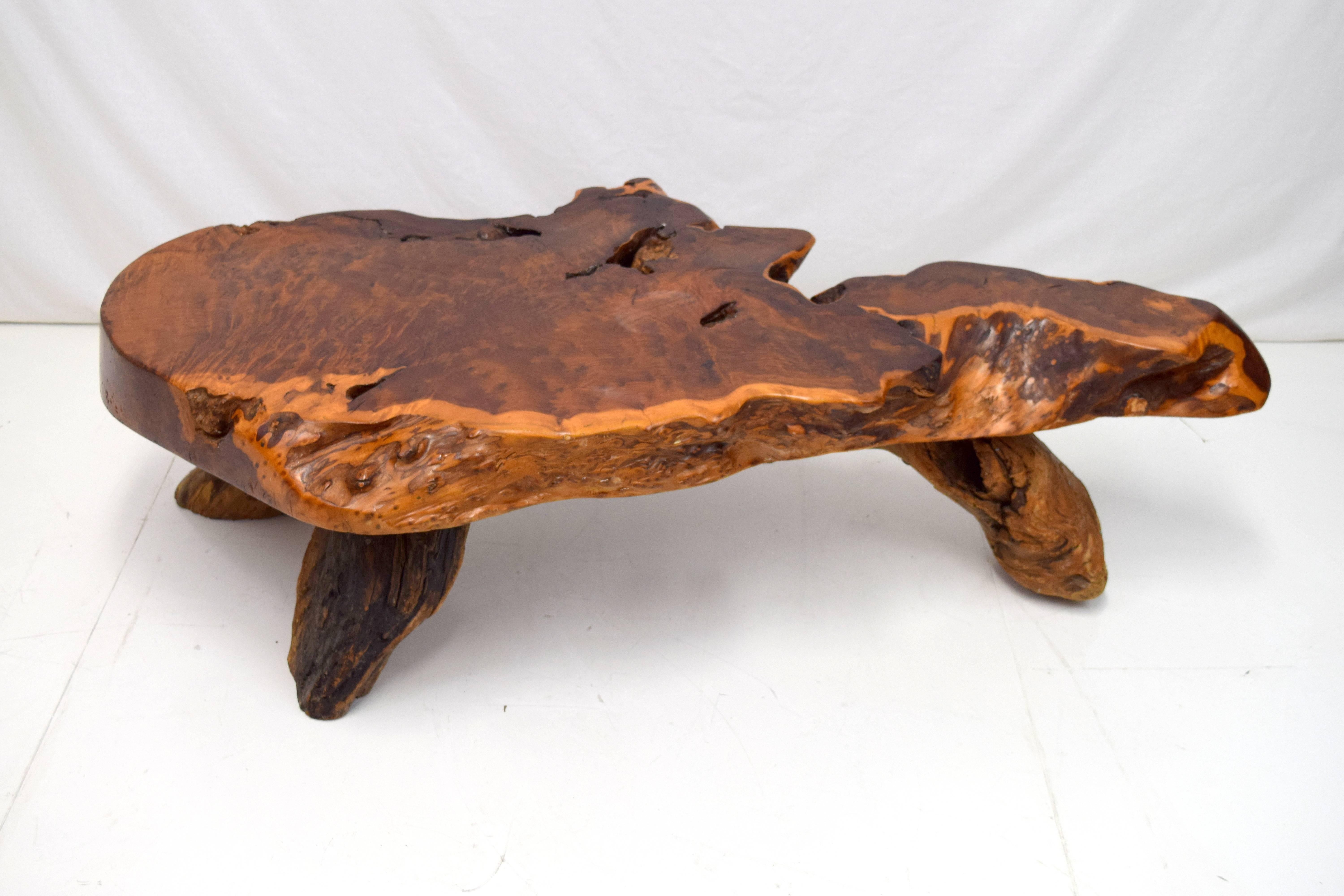 Organic Walnut Slab Free-Form Coffee Table 1