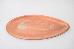 Polished Copper and Sterling Silver Tray by Los Castillo