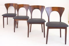 Niels Koefoed Set of Four Rosewood Peter Chairs