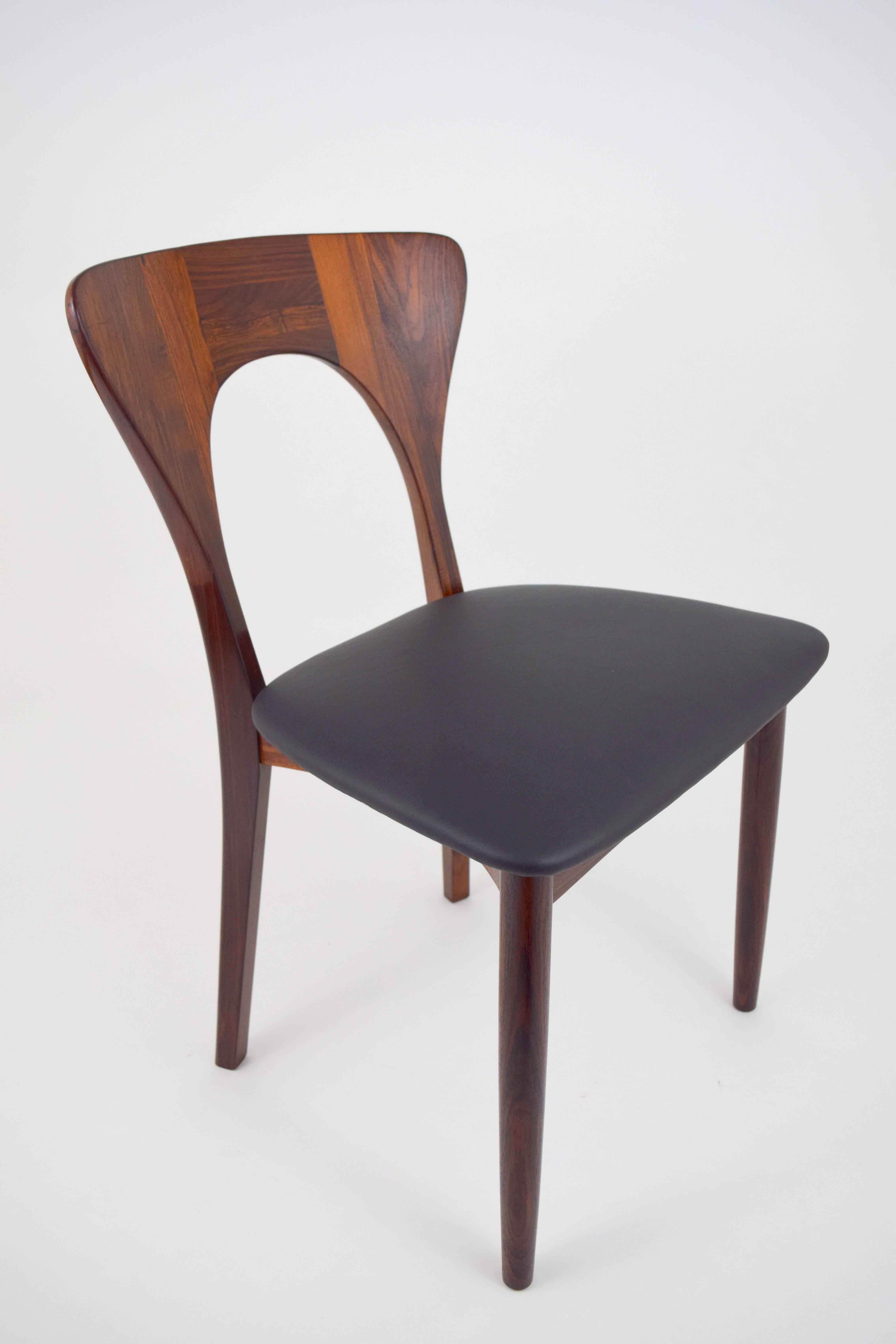 Danish Niels Koefoed Set of Four Rosewood Peter Chairs For Sale
