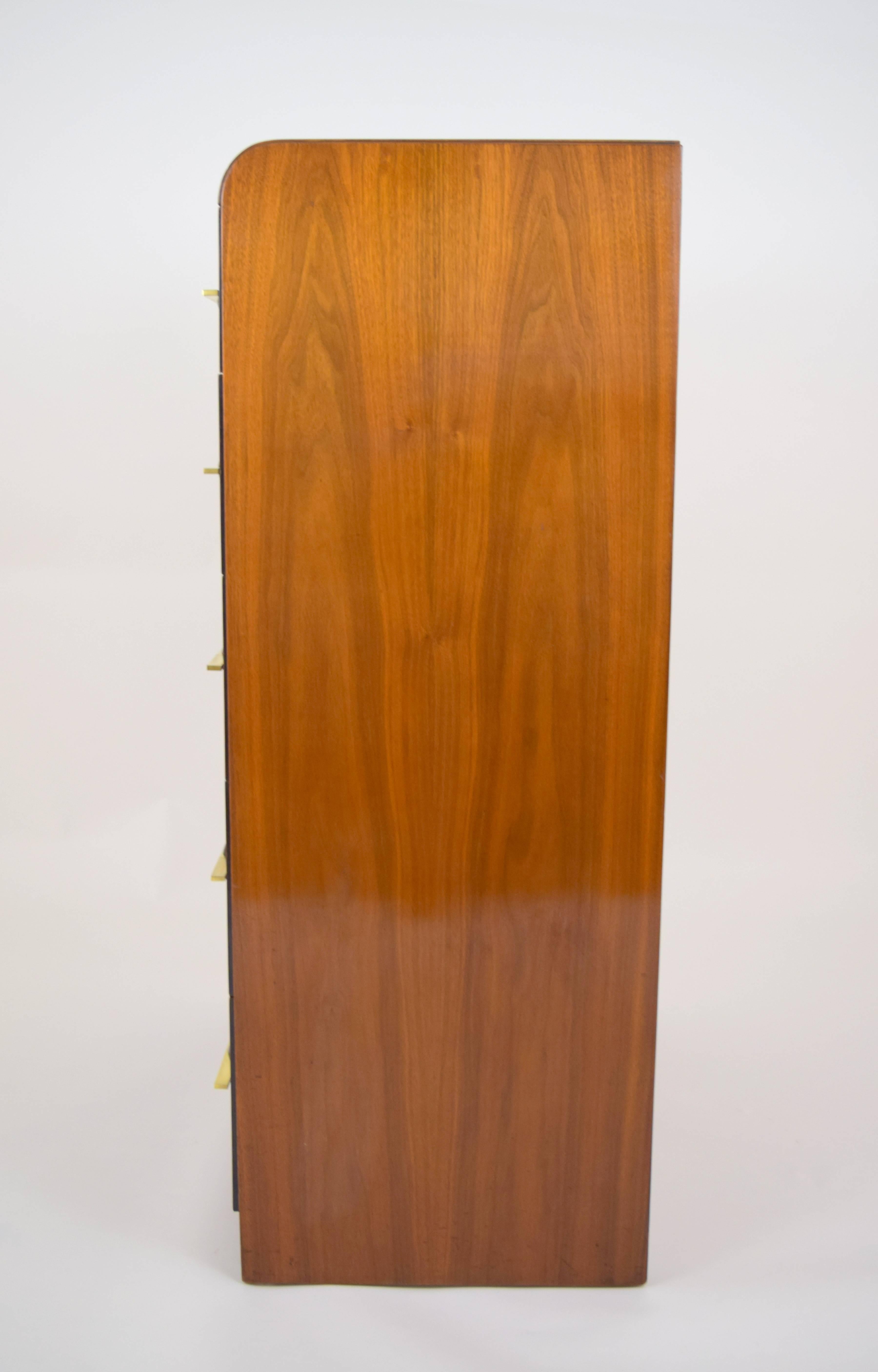 Donald Deskey Streamlined Moderne Burl Wood Chest of Drawers In Good Condition In Chicago, IL