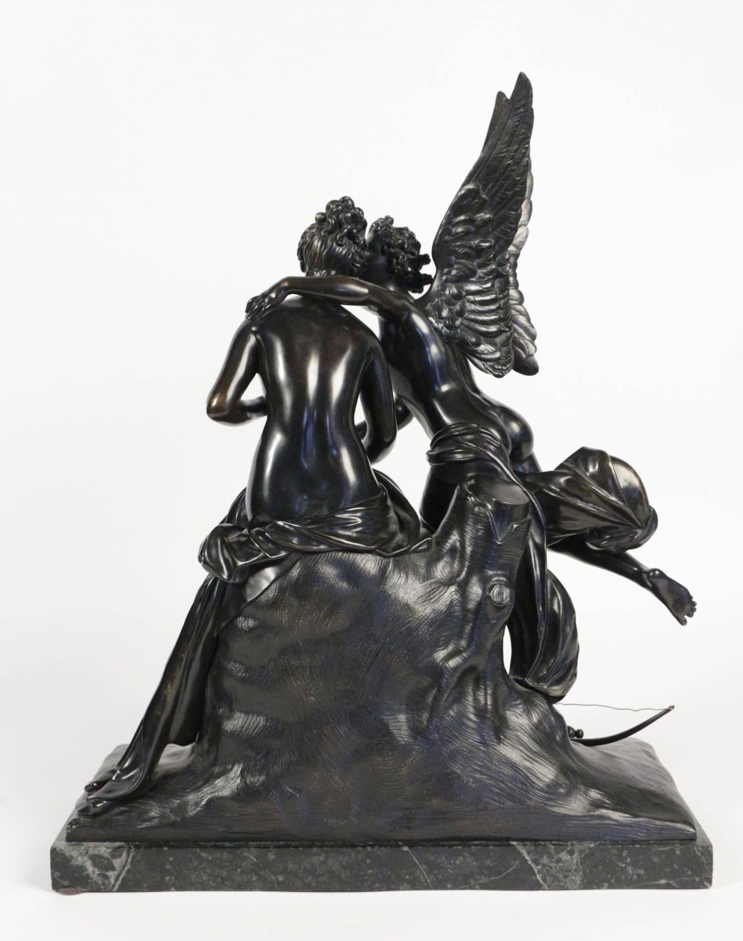 Bronze Sculpture French Romantic Period Called Annunciation, circa 1840 For Sale 1