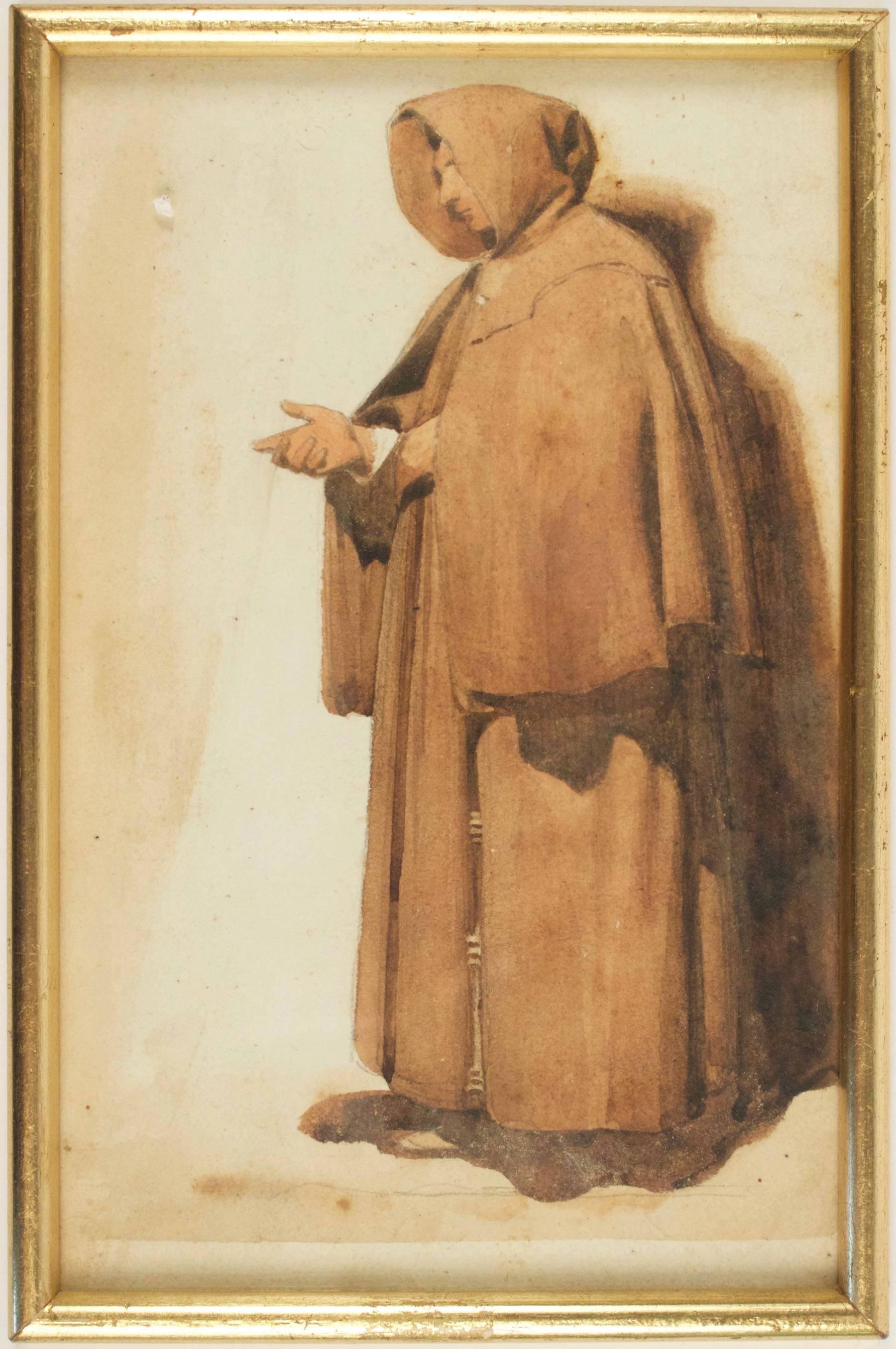 Set of Seven Watercolors Italians Mid-19th Century by Jean-Achille Benouville 3