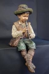 Early-20th Century Austrian or North Italian Polychromatic Terra-Cotta