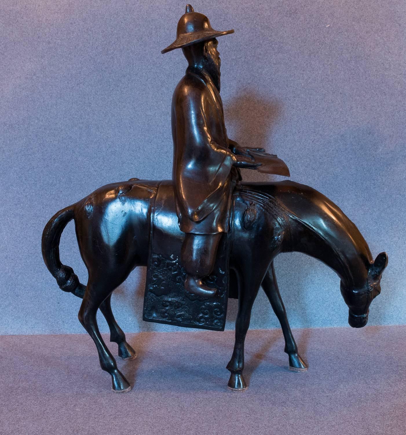 Patinated Early 20th Century Chinese Bronze Figural 