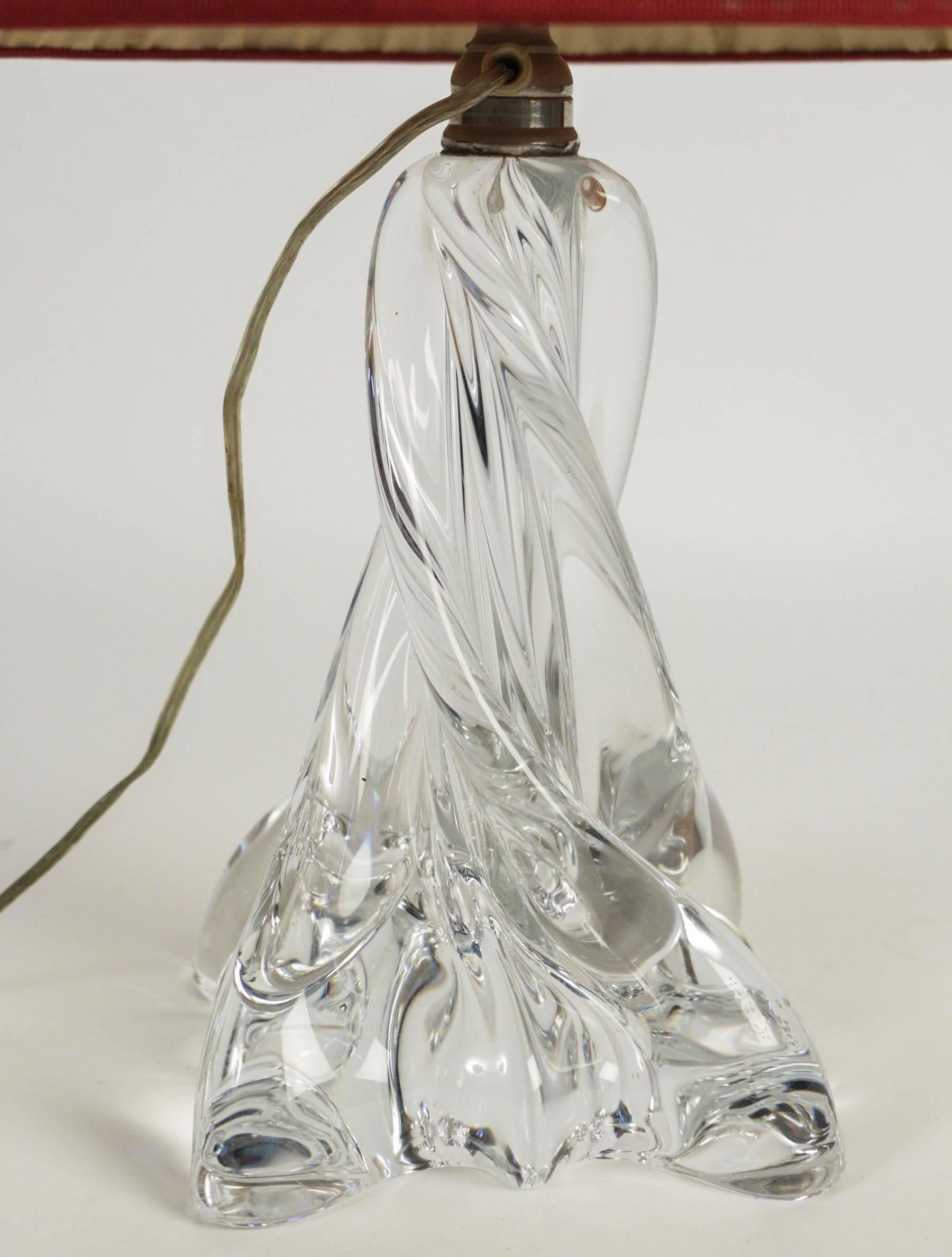 Crystal Lamp Signed by Maison Baccarat, Late 20th Century, circa 1970 1