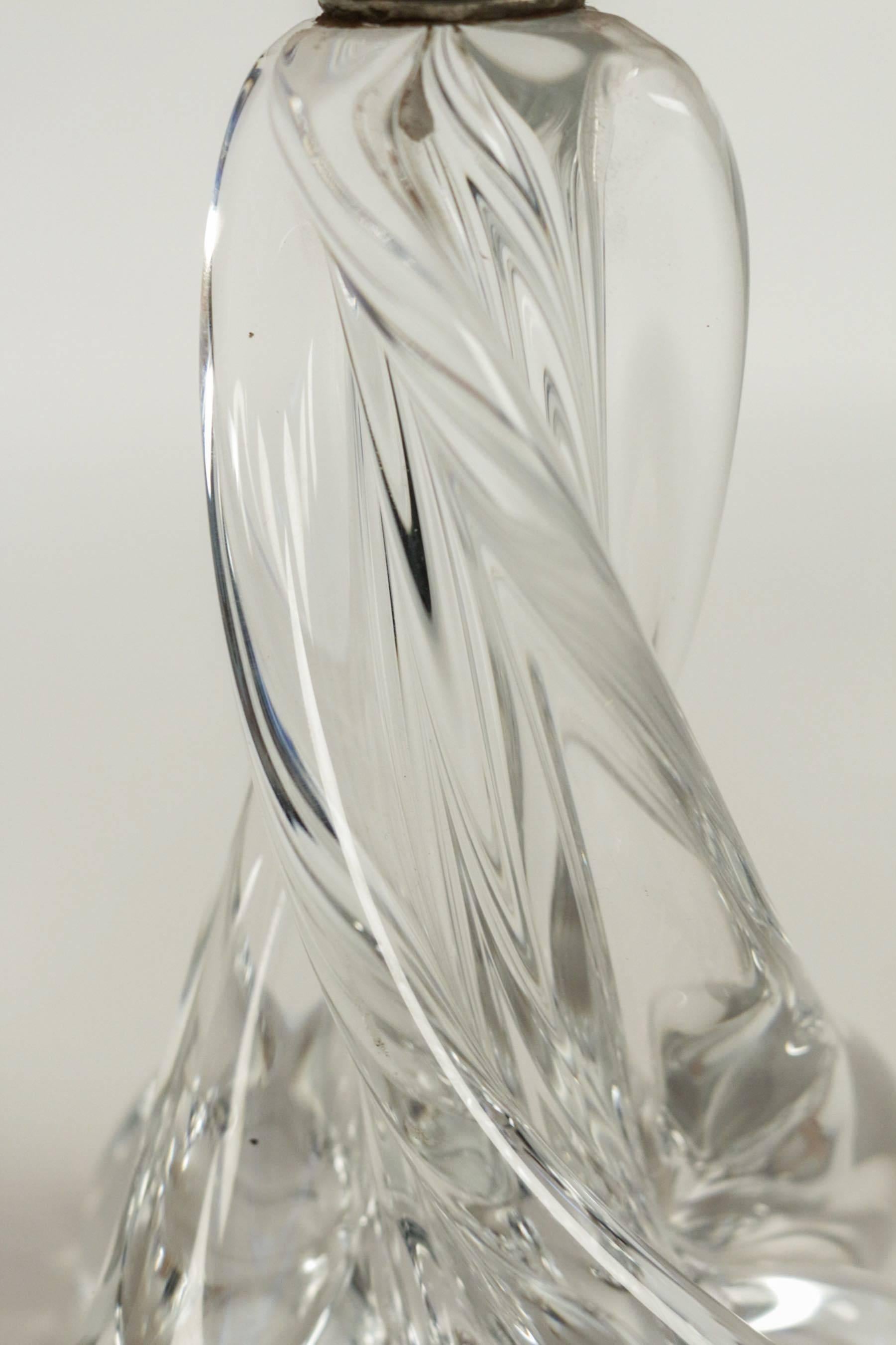 Crystal Lamp Signed by Maison Baccarat, Late 20th Century, circa 1970 2