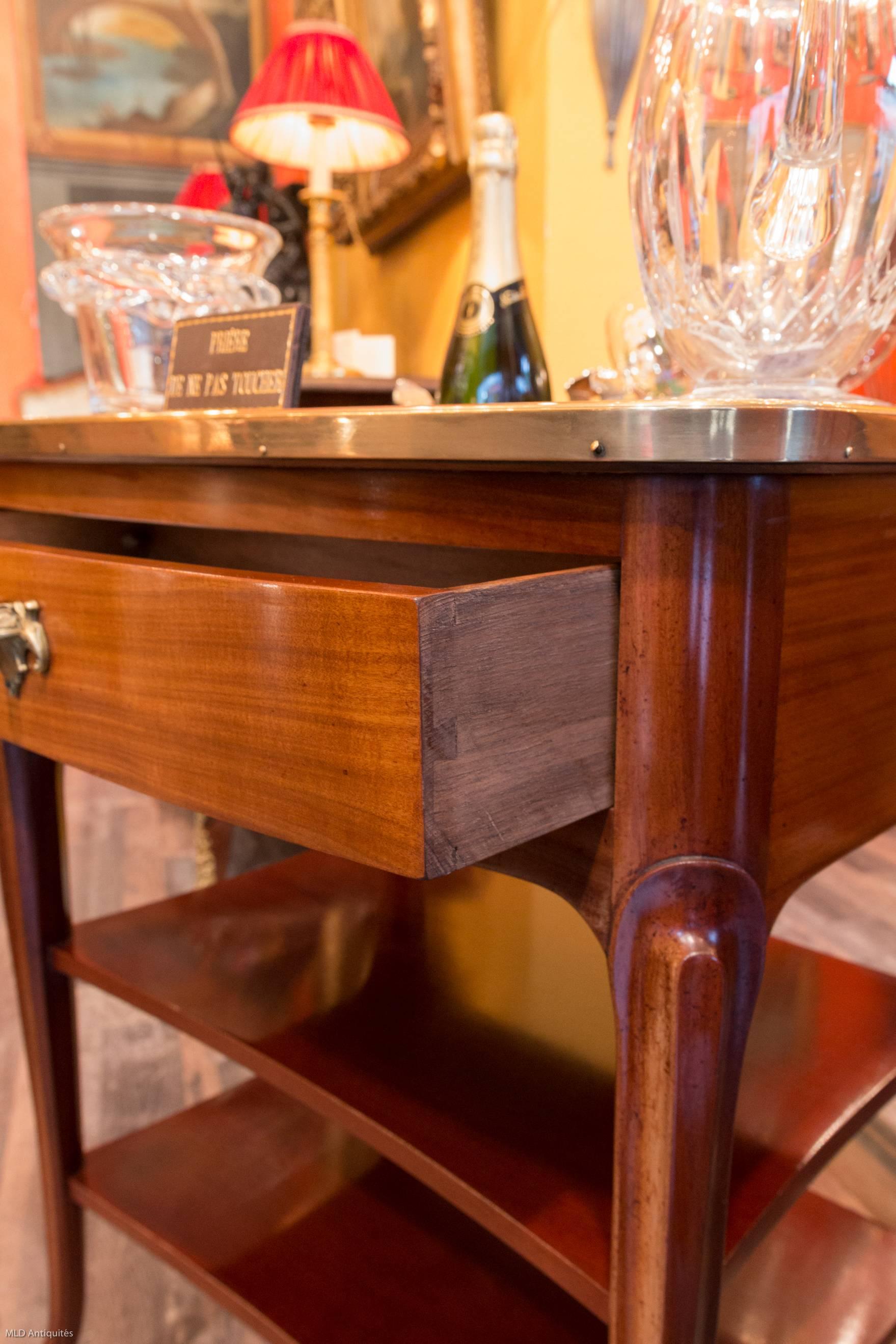 French Late 19th Century Mahogany Wine or Champagne Table Cooler, circa 1890 In Excellent Condition In Saint Ouen, FR