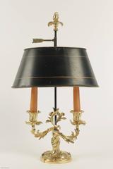 French Napoléon III Period Ormolu 'Bouillote' Lamp Sign by Henri Houdebine