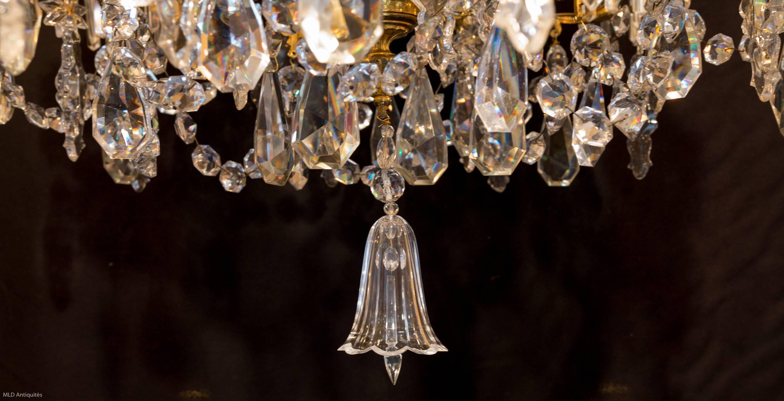 Late 19th Century Ormolu and Crystal Chandelier Sign by Cristalleries Baccarat 2